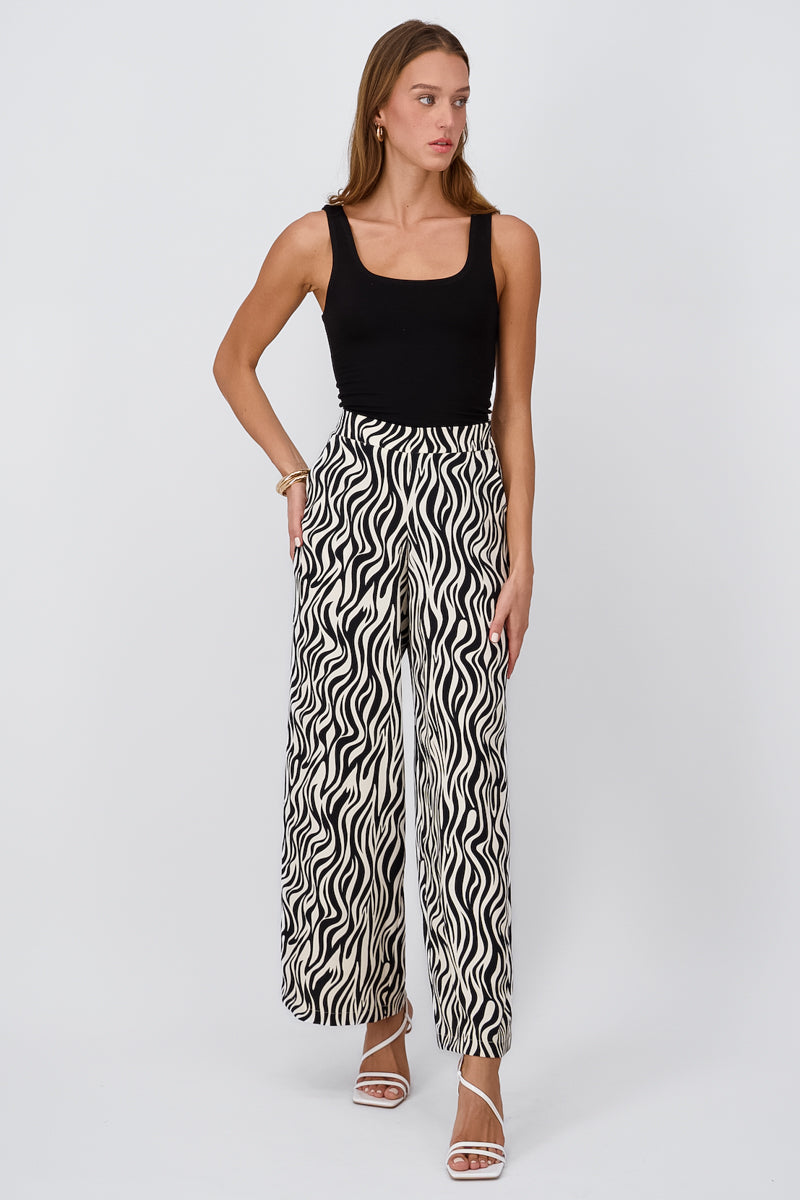 Hypsters Zebra Pants Black Combo