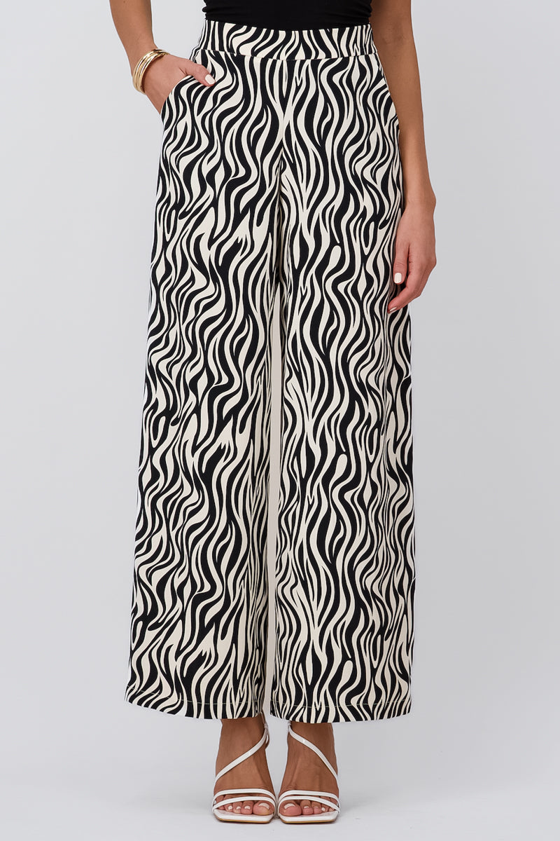 Hypsters Zebra Pants Black Combo