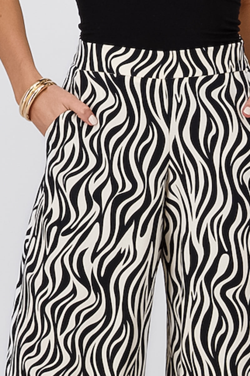 Hypsters Zebra Pants Black Combo