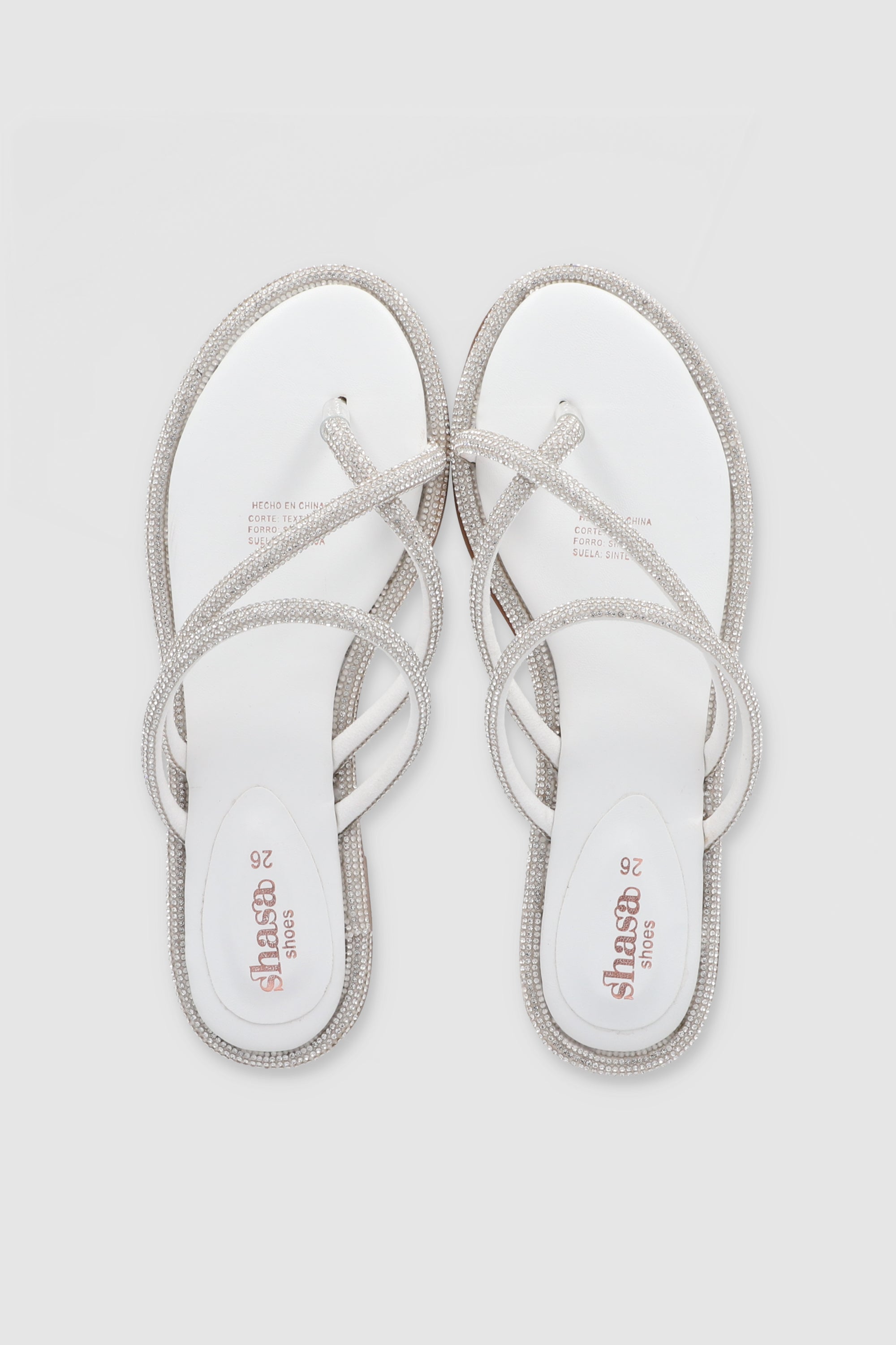 Sandal strips thick brightness Cruzado WHITE