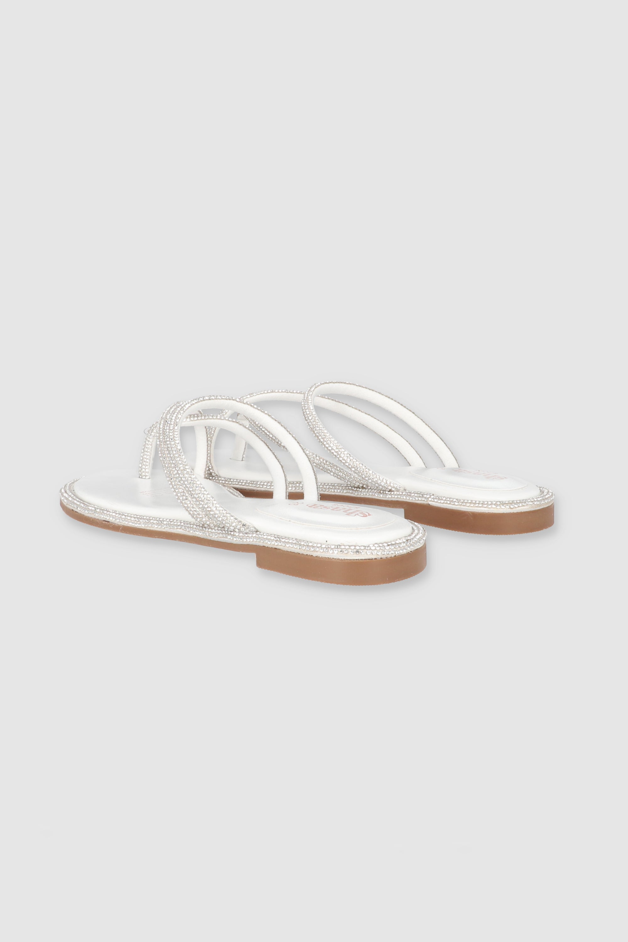 Sandal strips thick brightness Cruzado WHITE