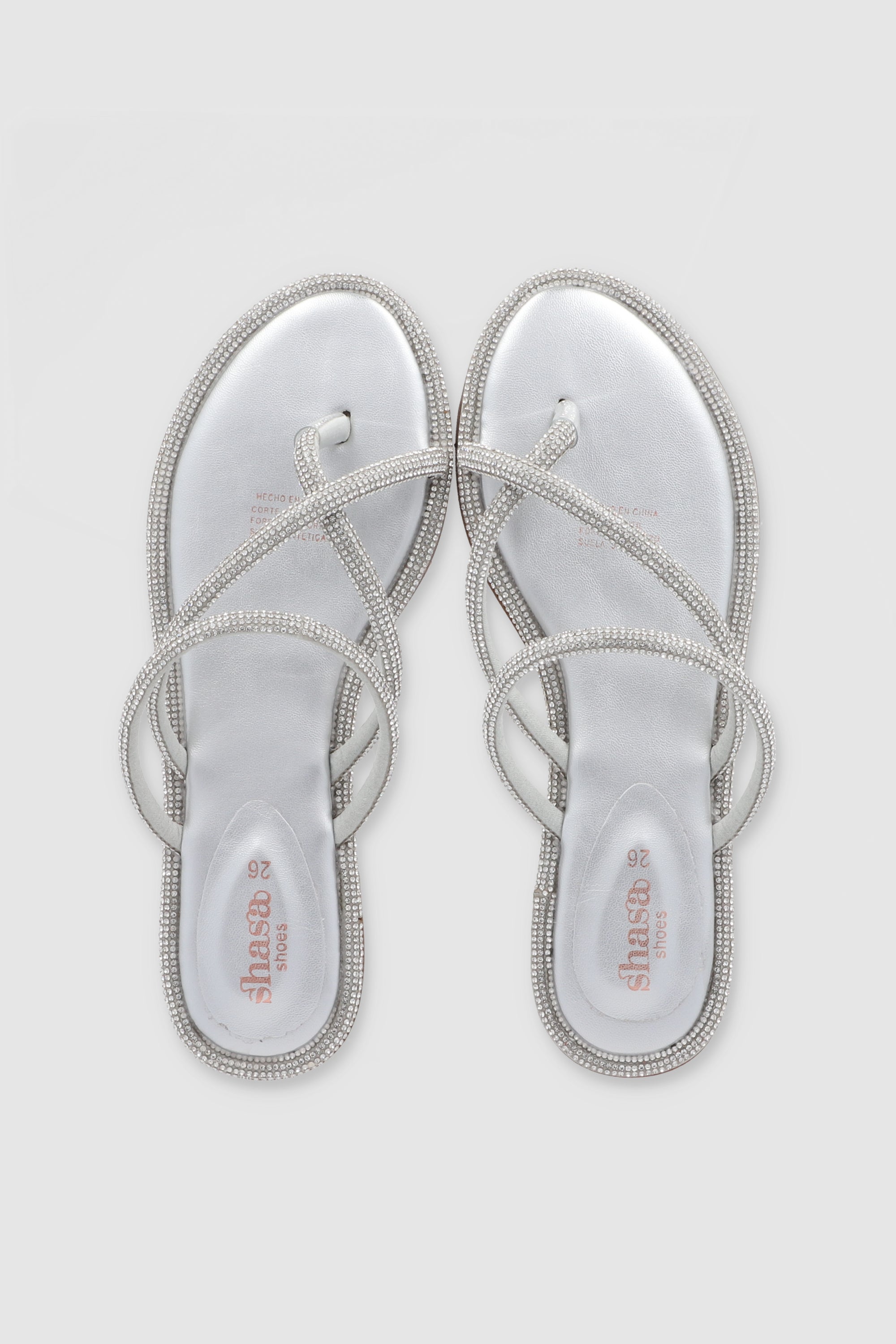 Sandal strips thick brightness Cruzado SILVER