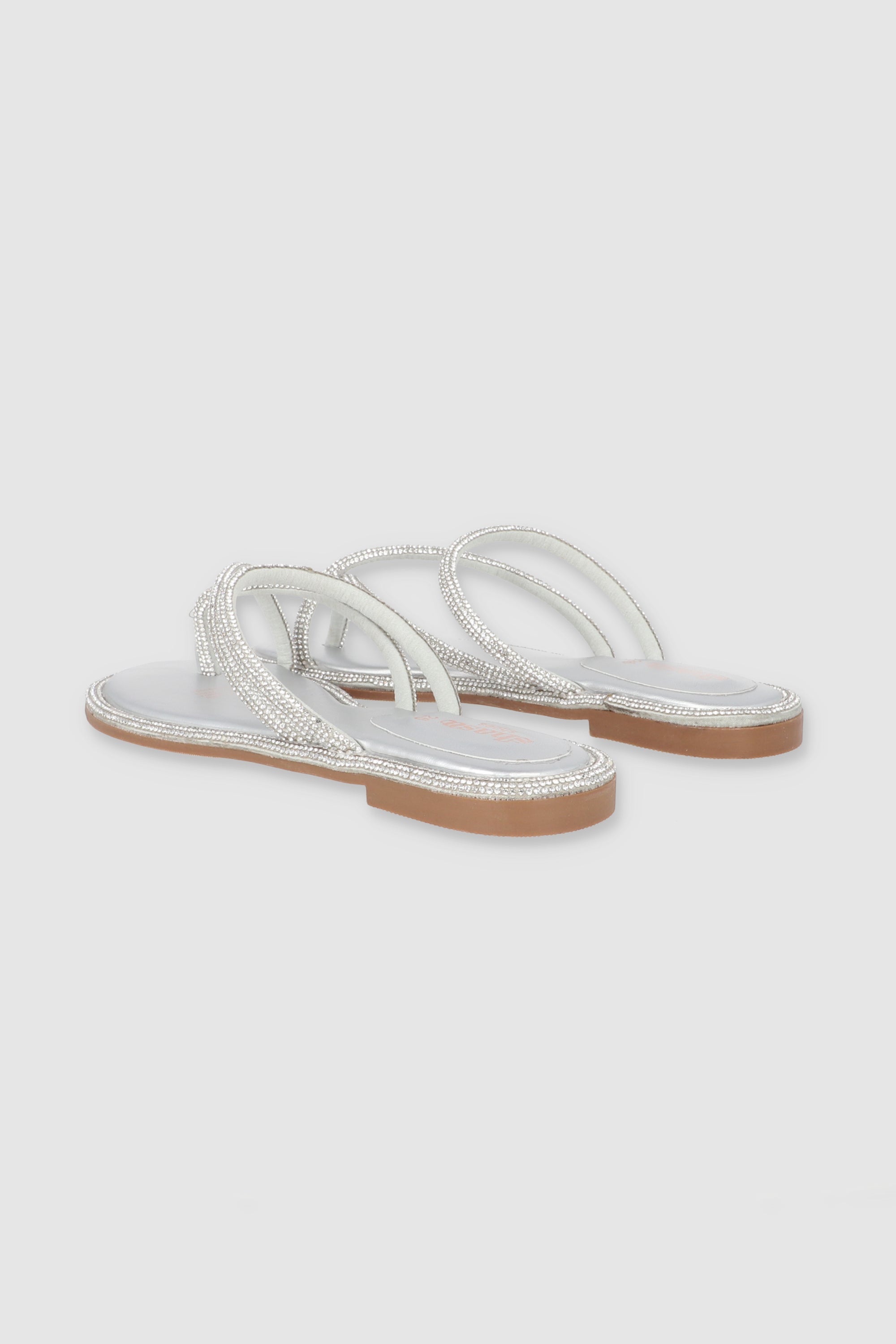 Sandal strips thick brightness Cruzado SILVER