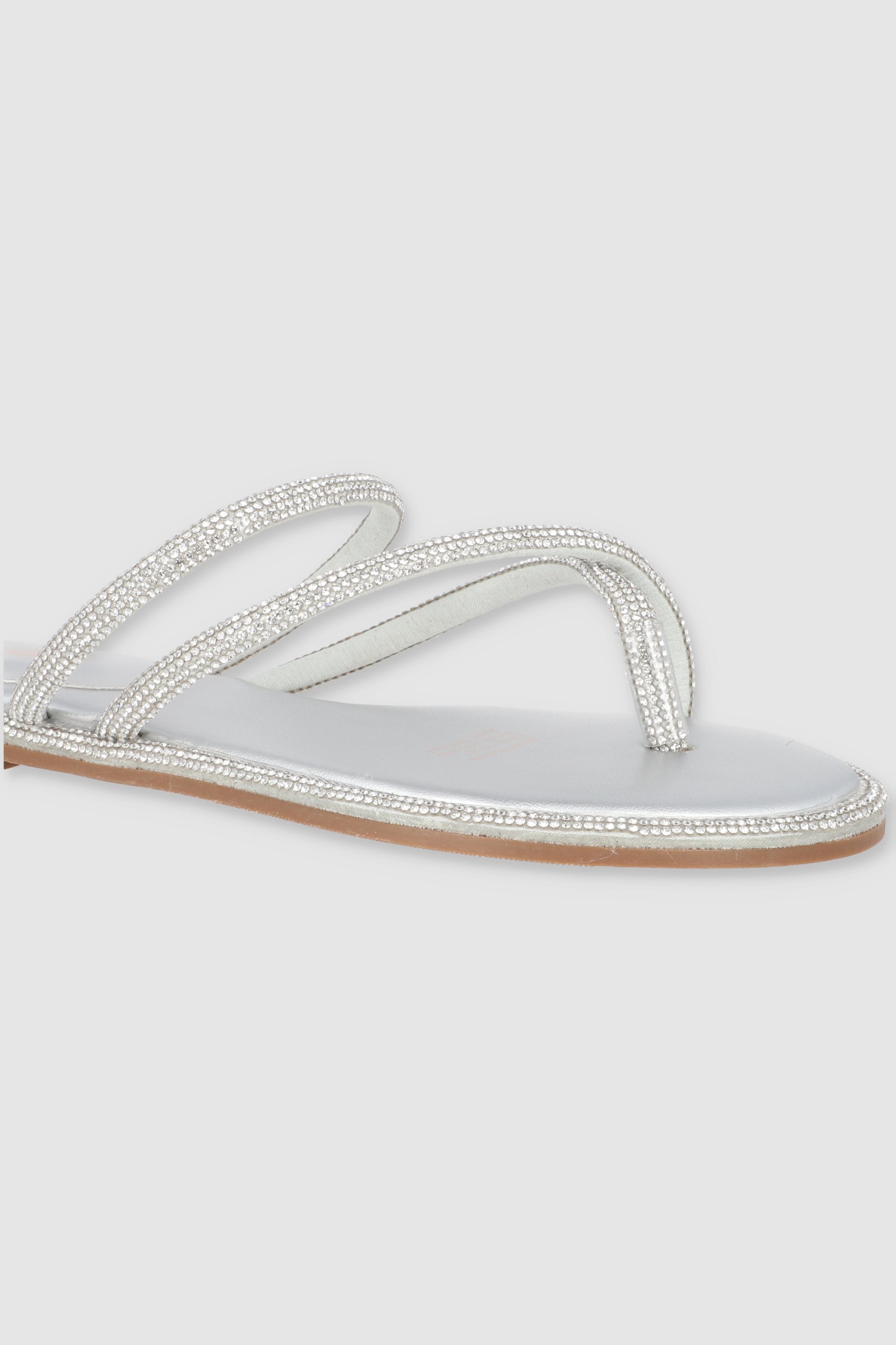 Sandal strips thick brightness Cruzado SILVER