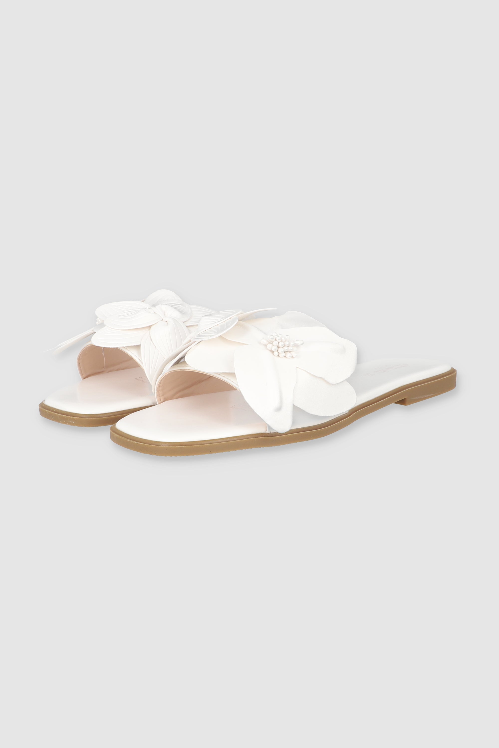 Sandalia Tropical Flores 3D WHITE