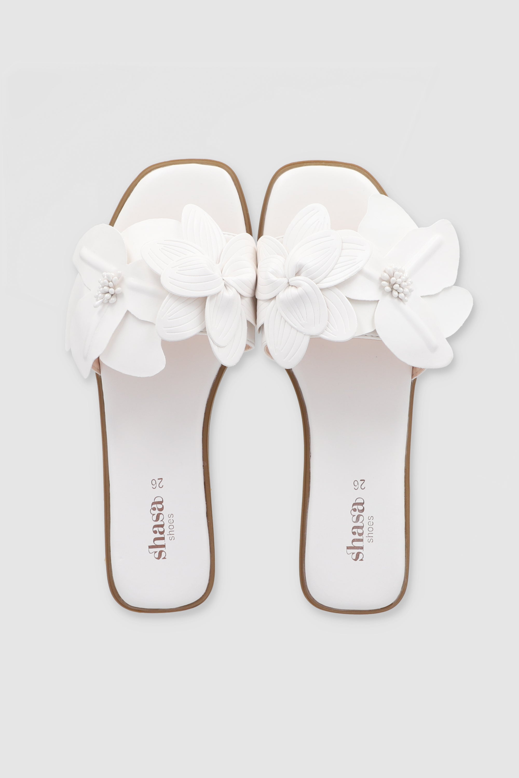 Sandalia Tropical Flores 3D WHITE