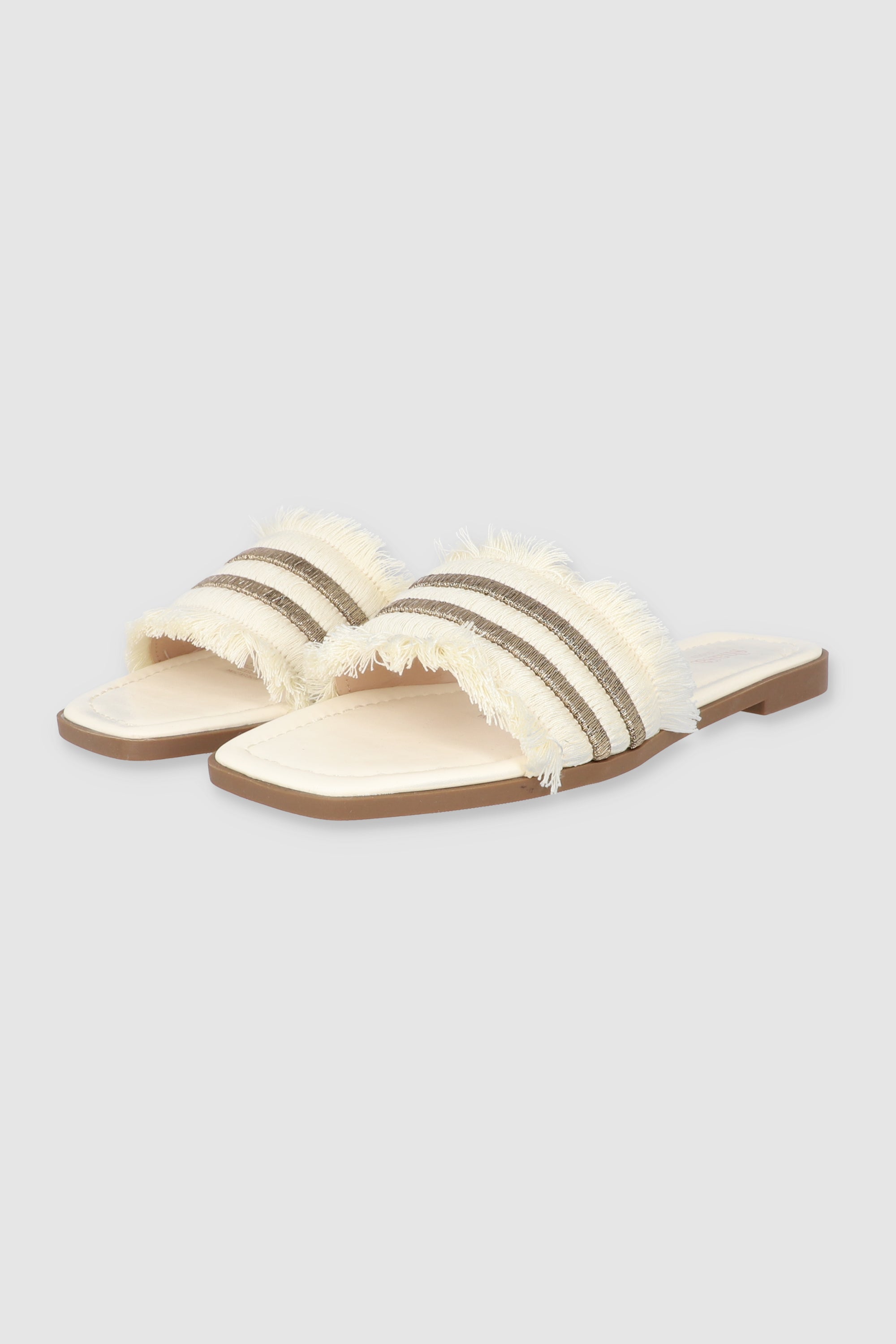 Sandal Metallic Detail Fruits WHITE