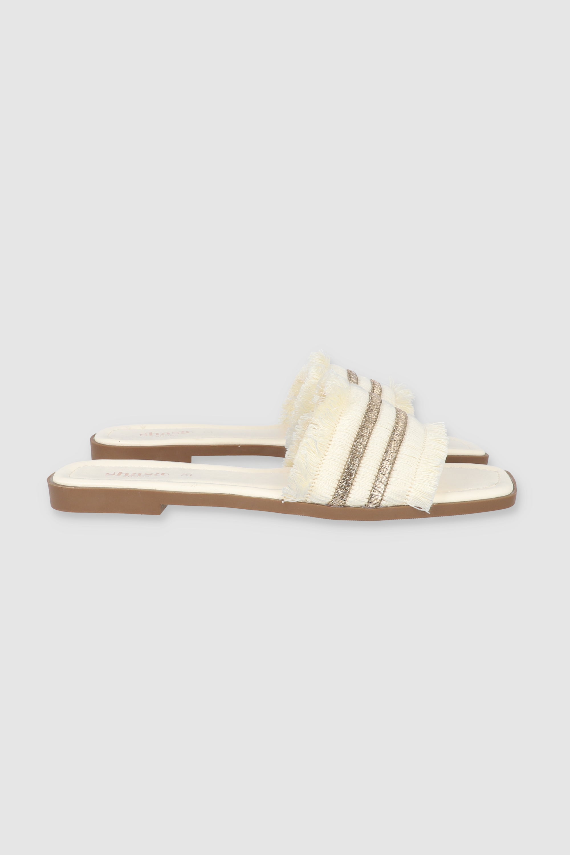 Sandal Metallic Detail Fruits WHITE