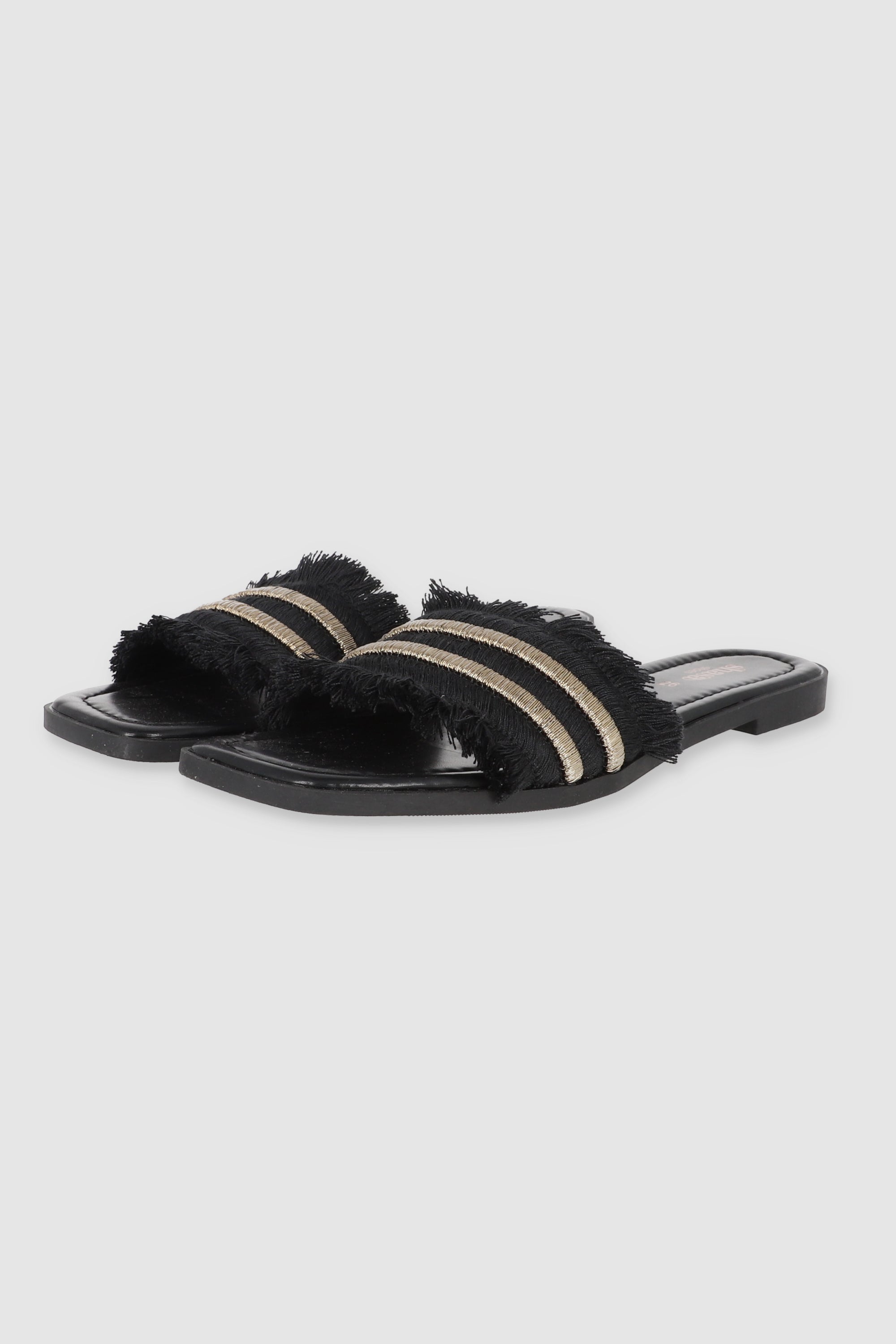 Sandal Metallic Detail Fruits BLACK