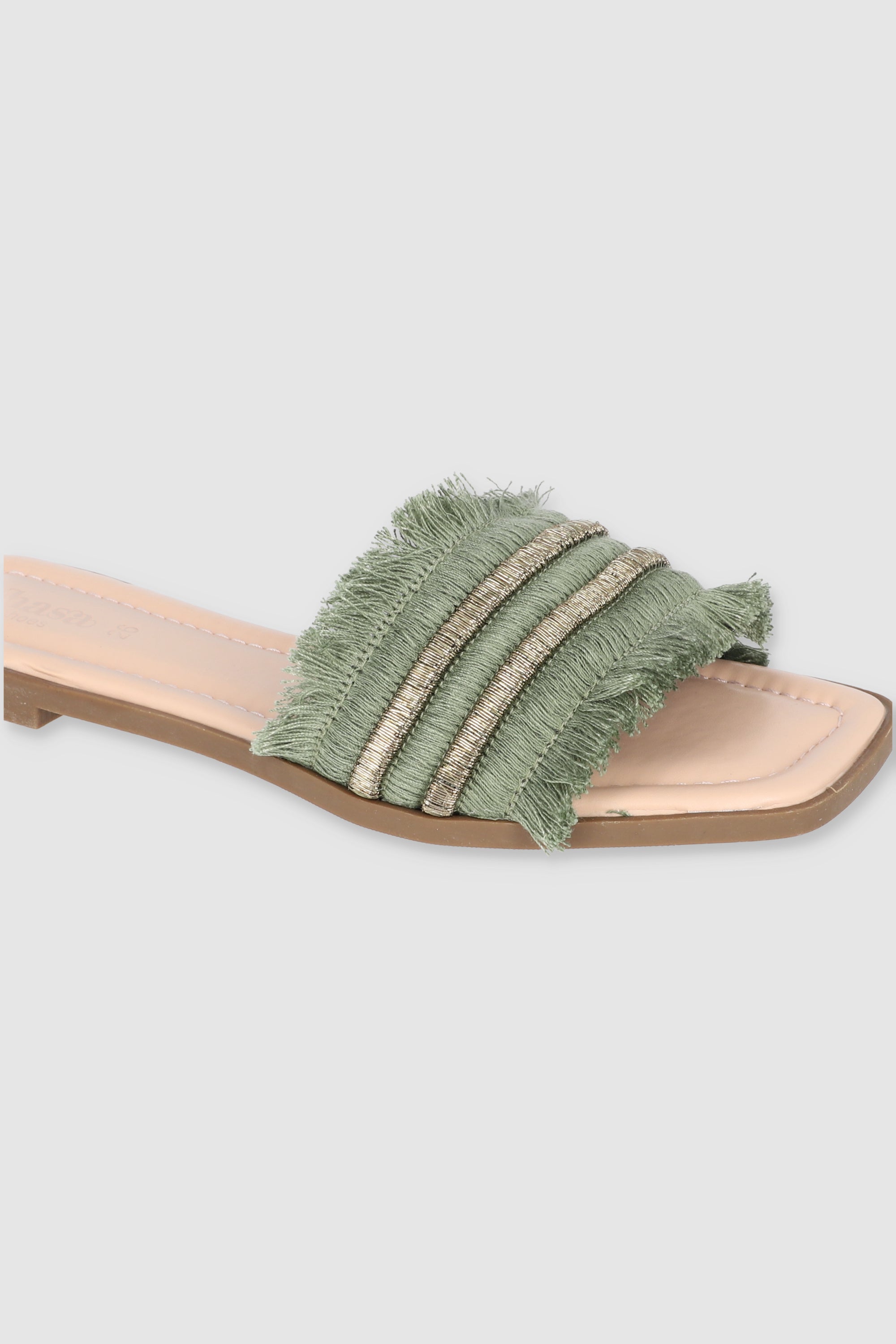 Sandal Metallic Detail Fruits OLIVE