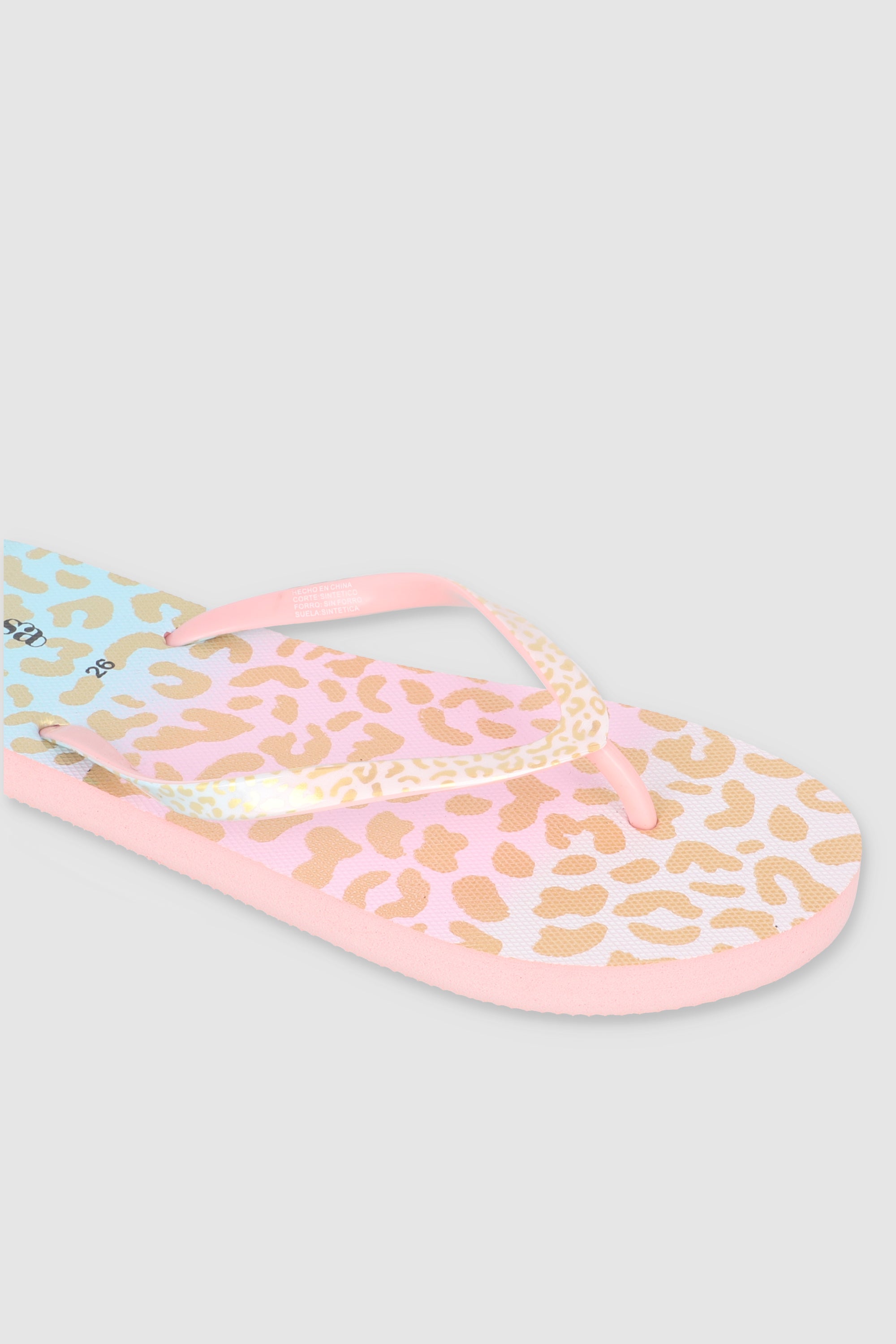 FLIP FLOPS ANIMAL PRINT METALICO MULTICOLOR PASTEL