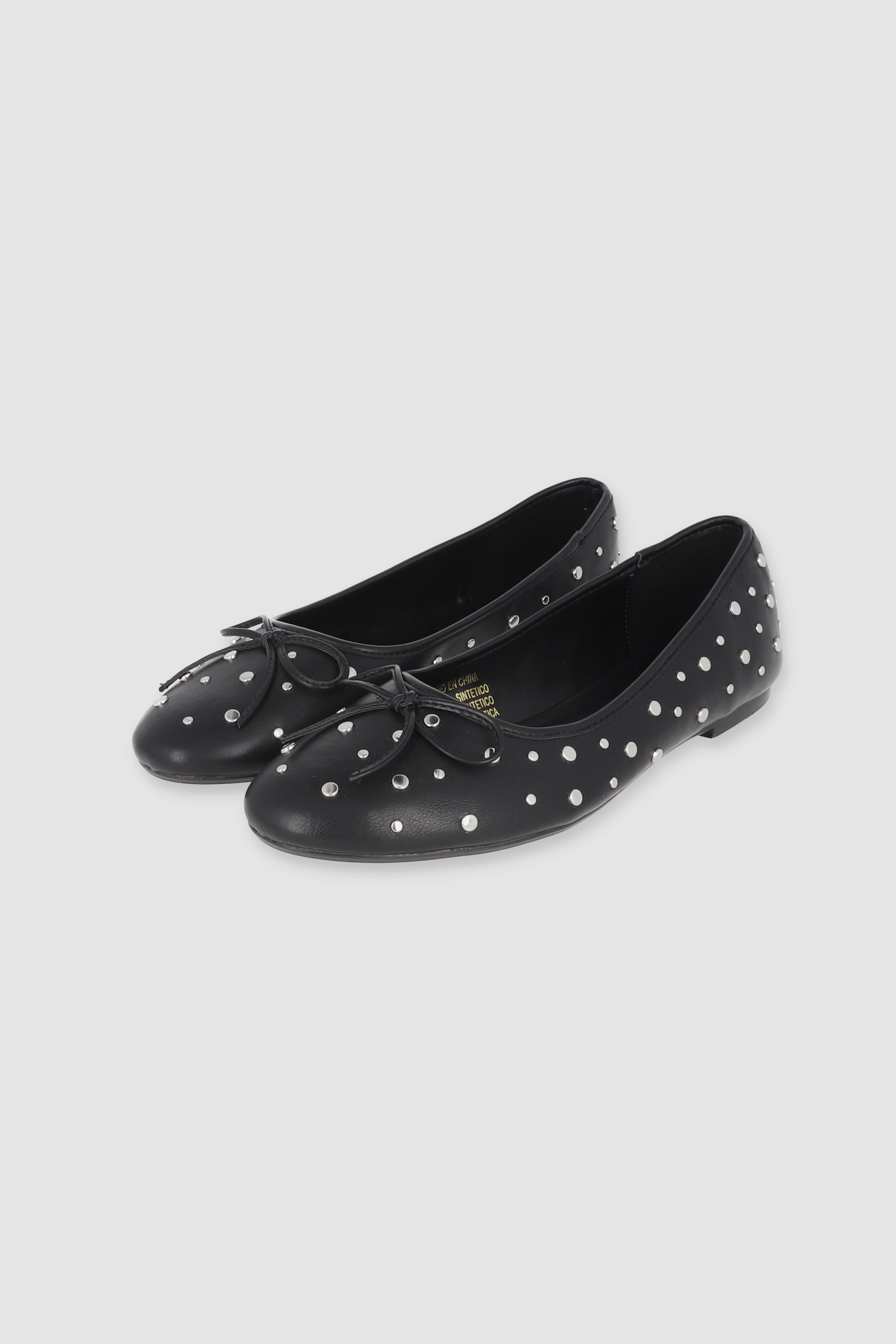 Flat denim studs BLACK