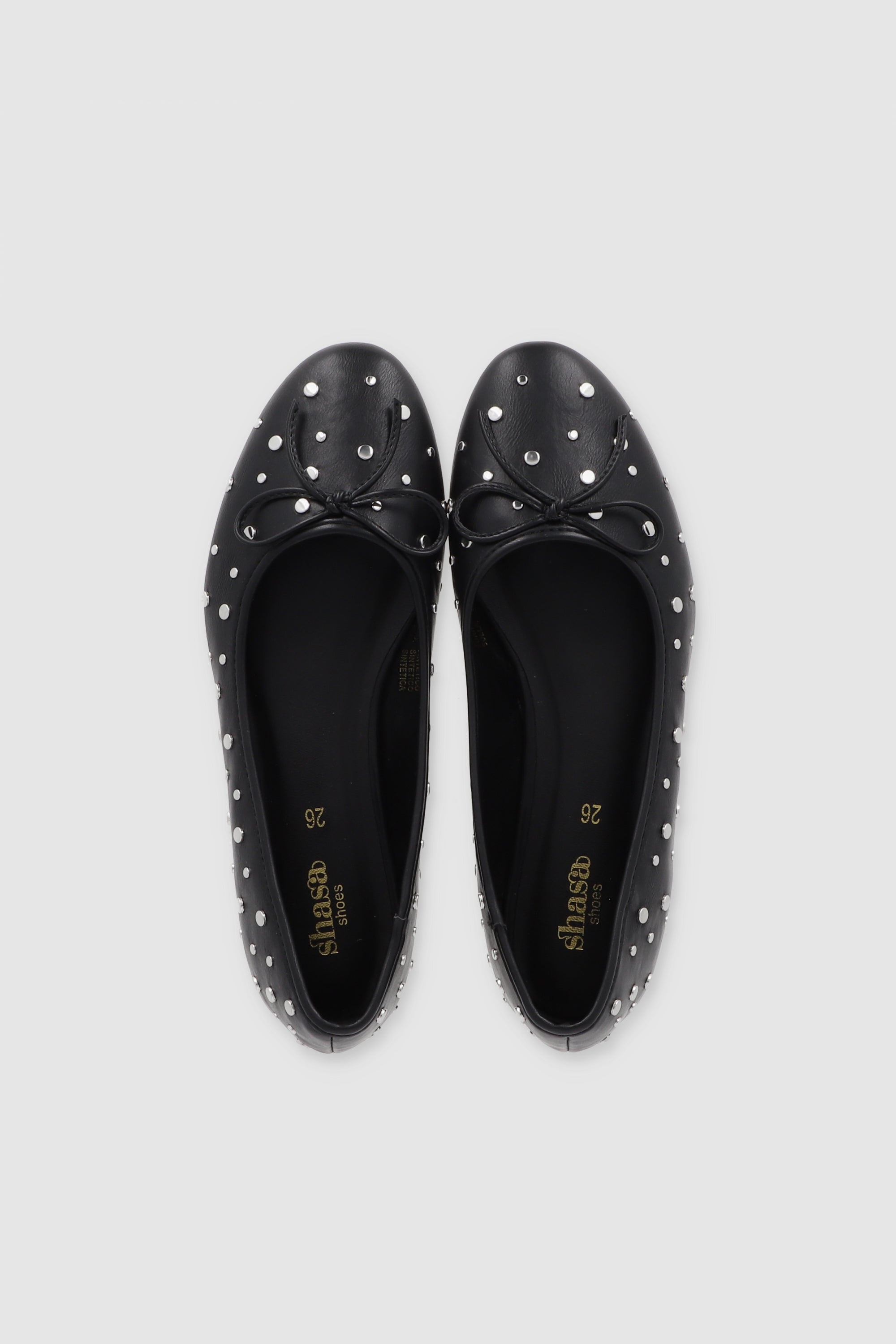 Flat denim studs BLACK