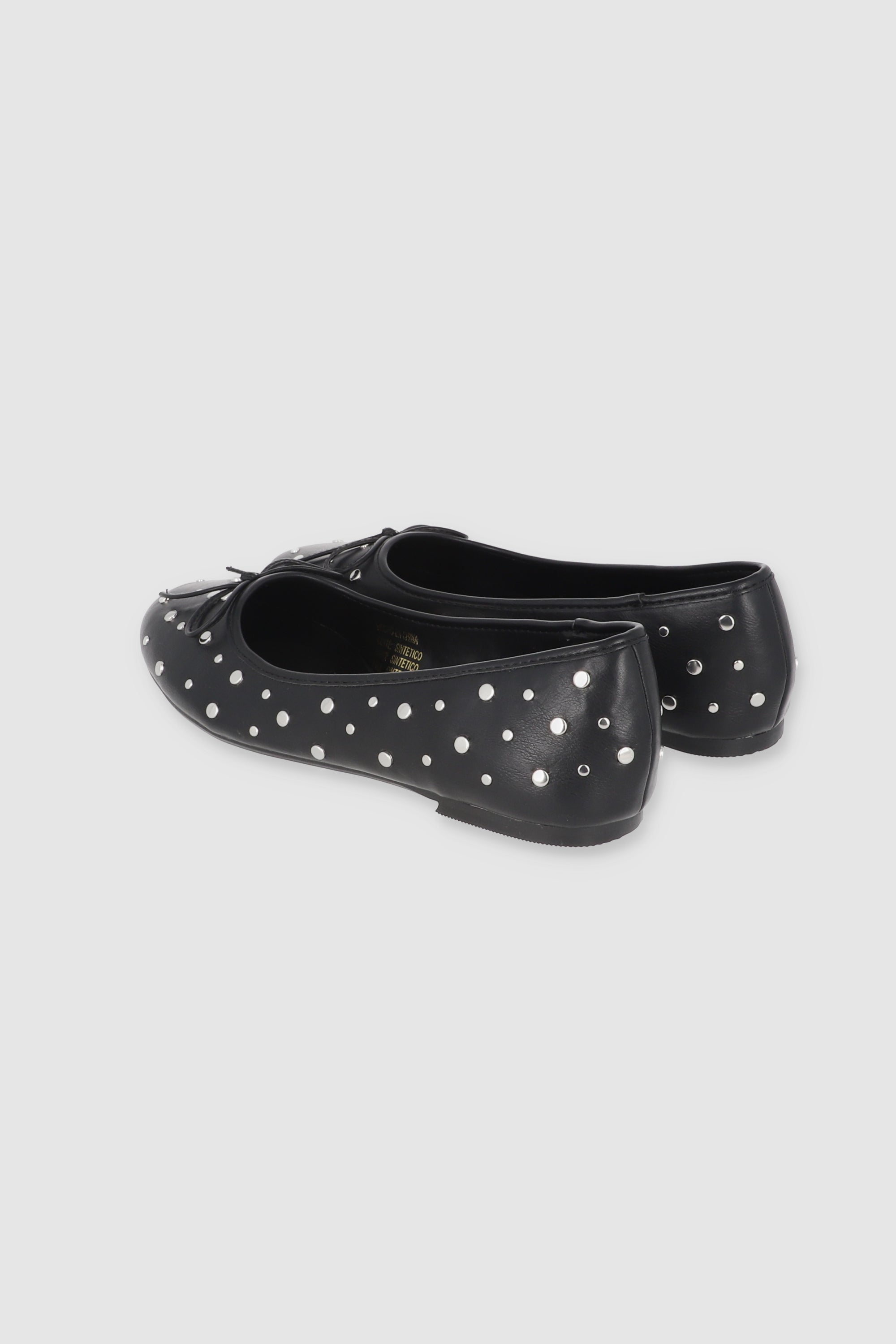 Flat denim studs BLACK