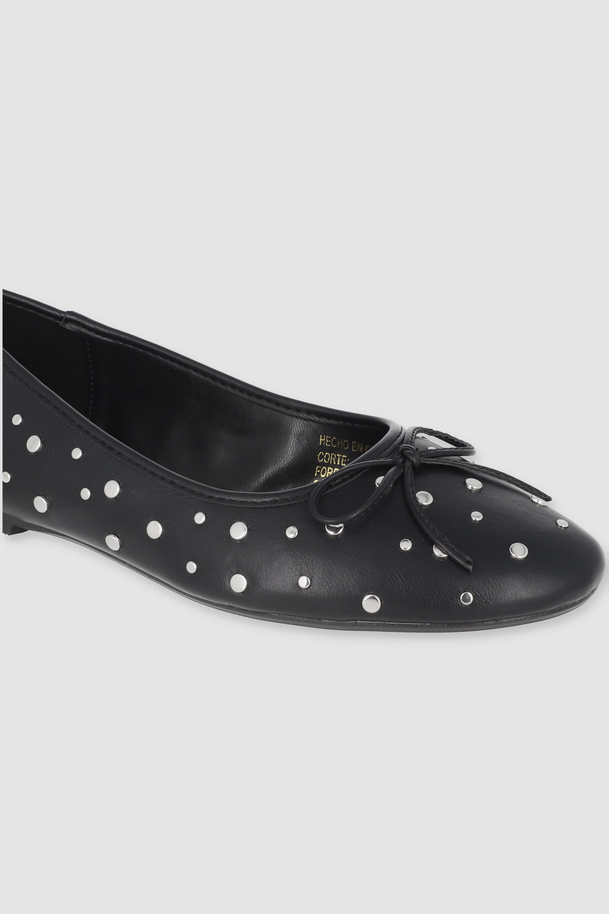 Flat denim studs BLACK