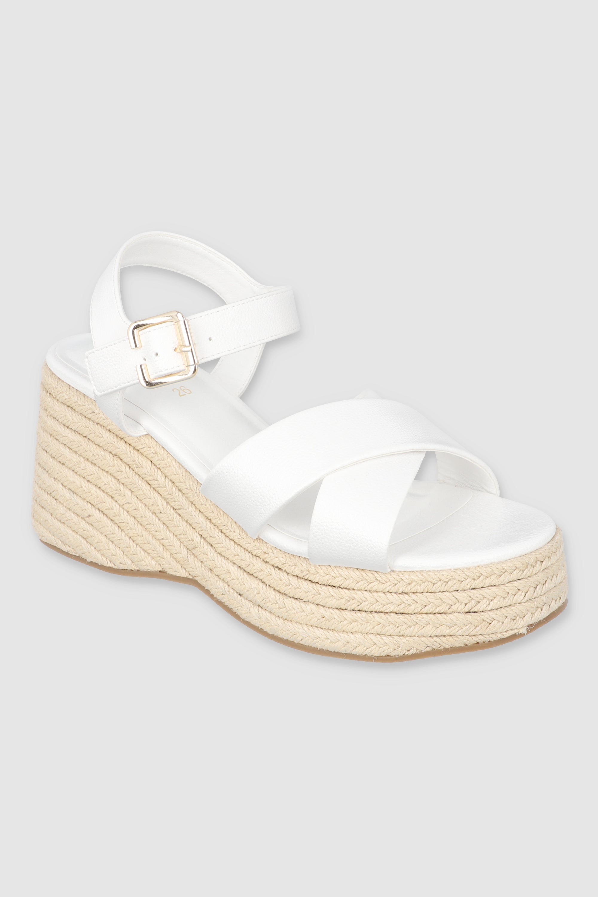 Cuña Yute Plataforma BLANCO