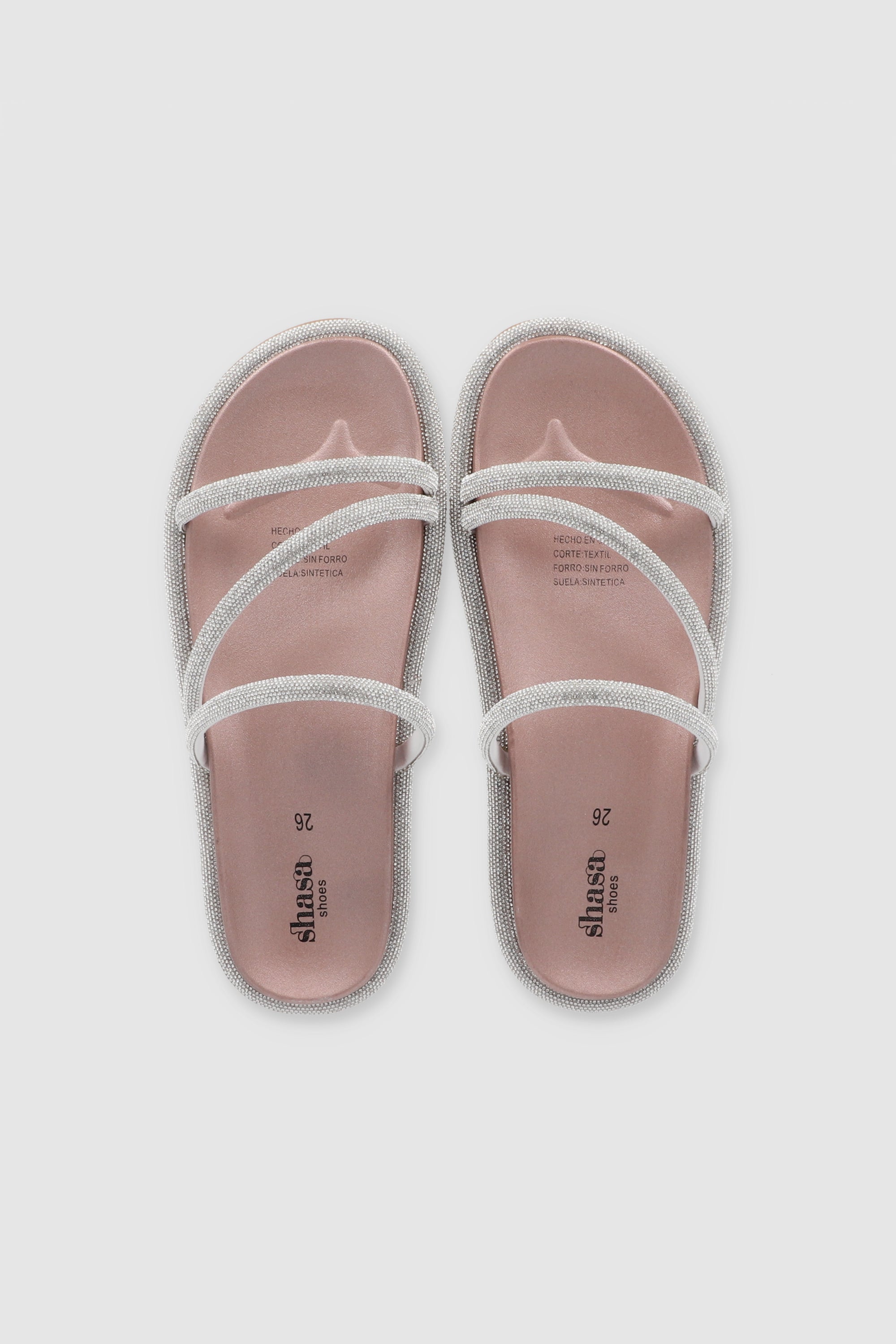Triple Sandal Strip Bill Edge Rose gold
