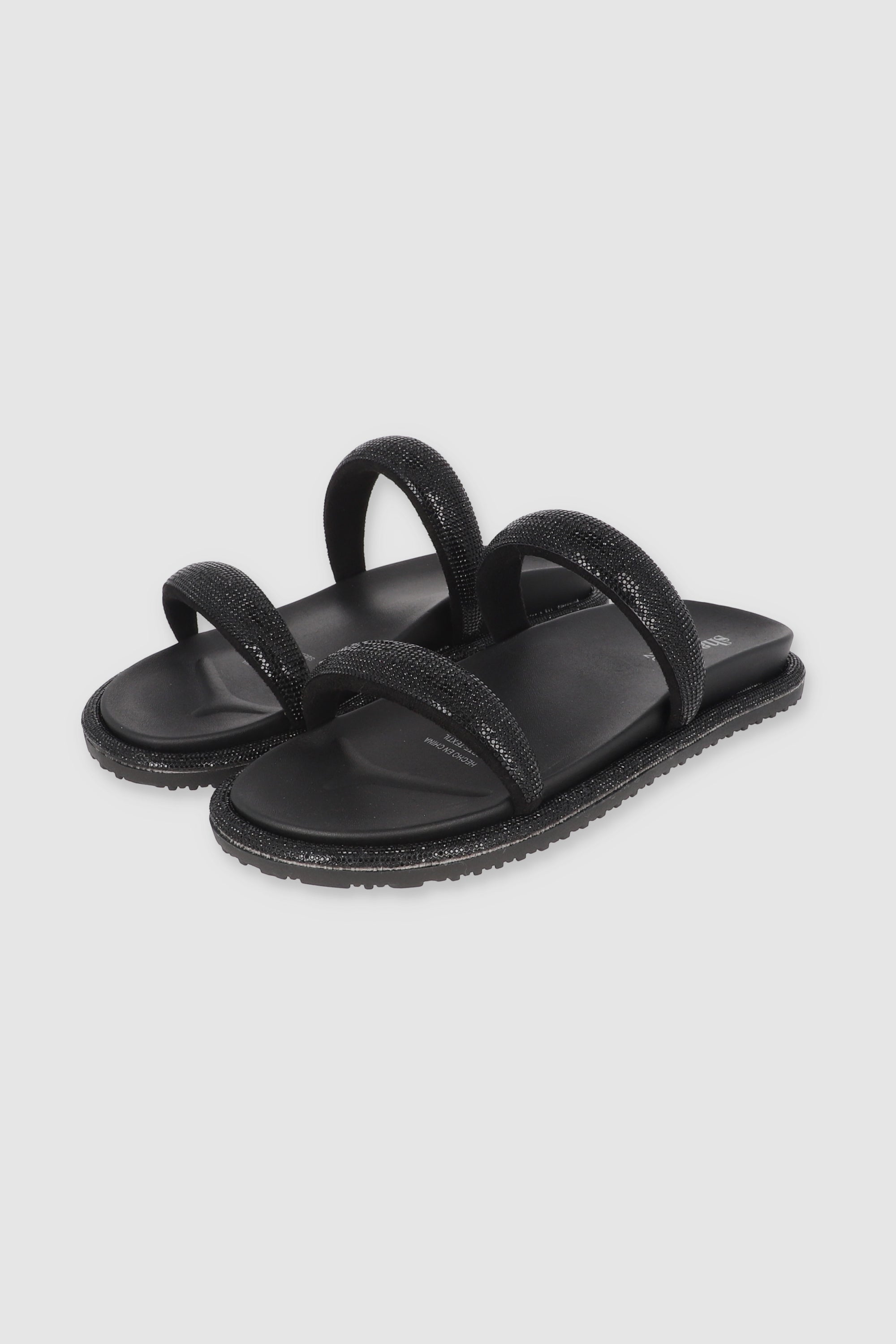 Sandal two strips bright brightness BLACK