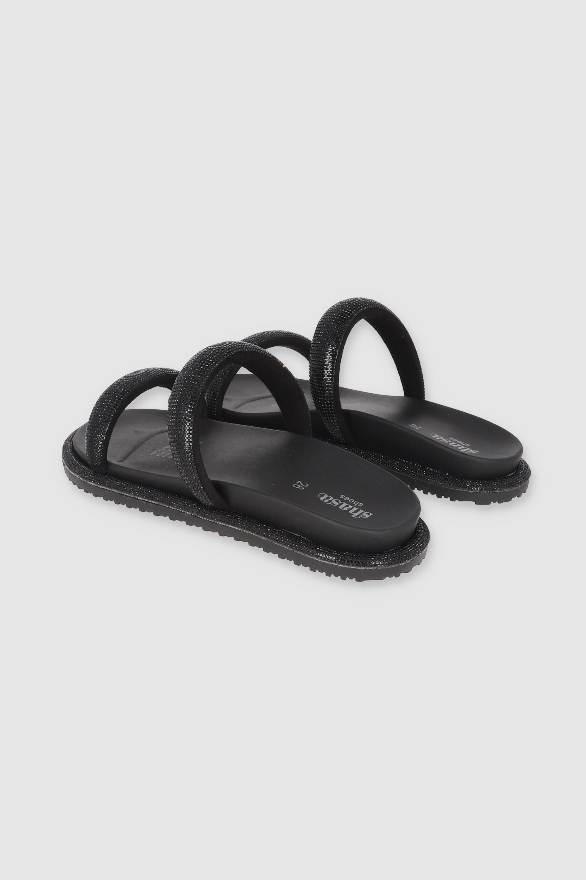 Sandal two strips bright brightness BLACK