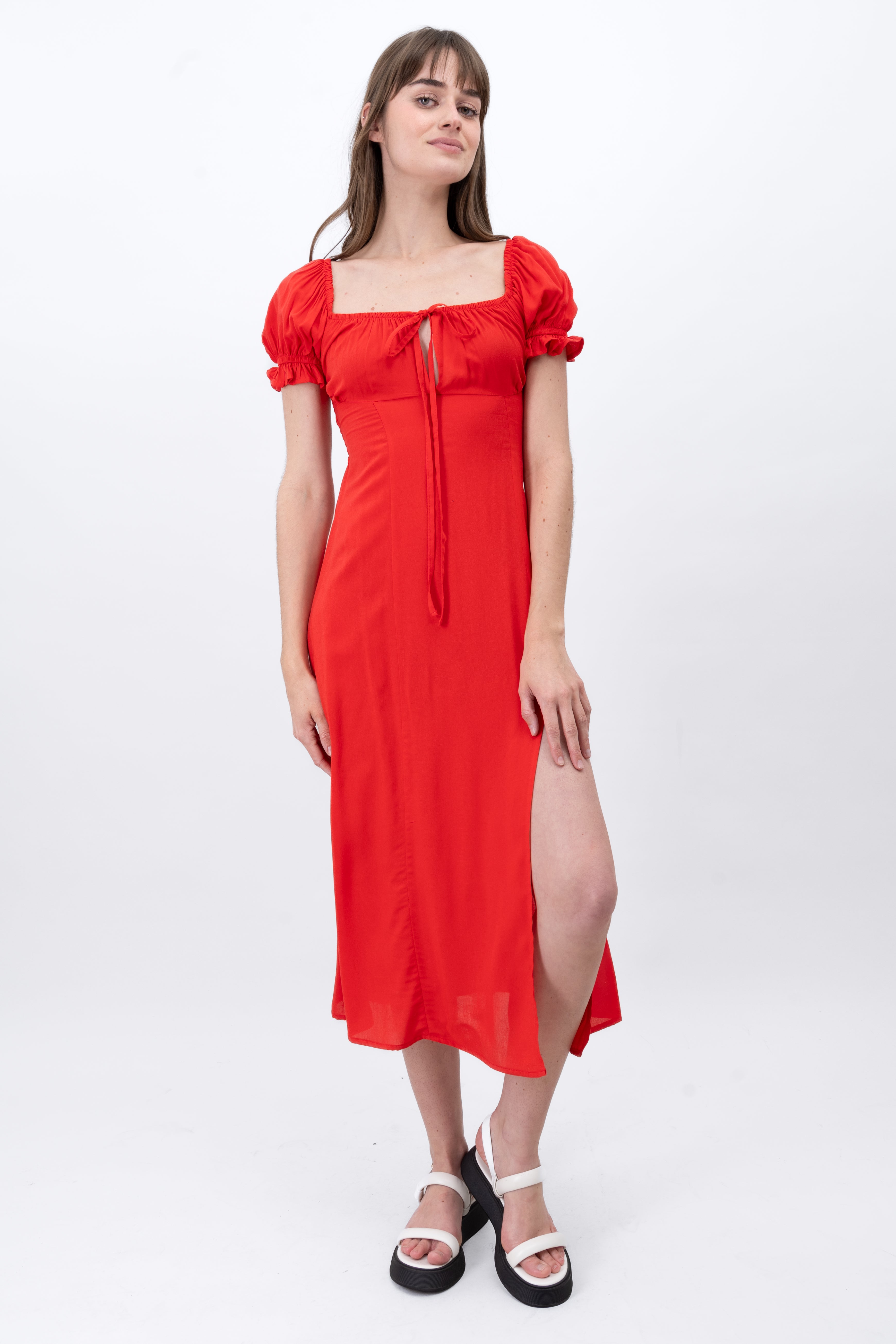 Bulled manga dress neckline RED