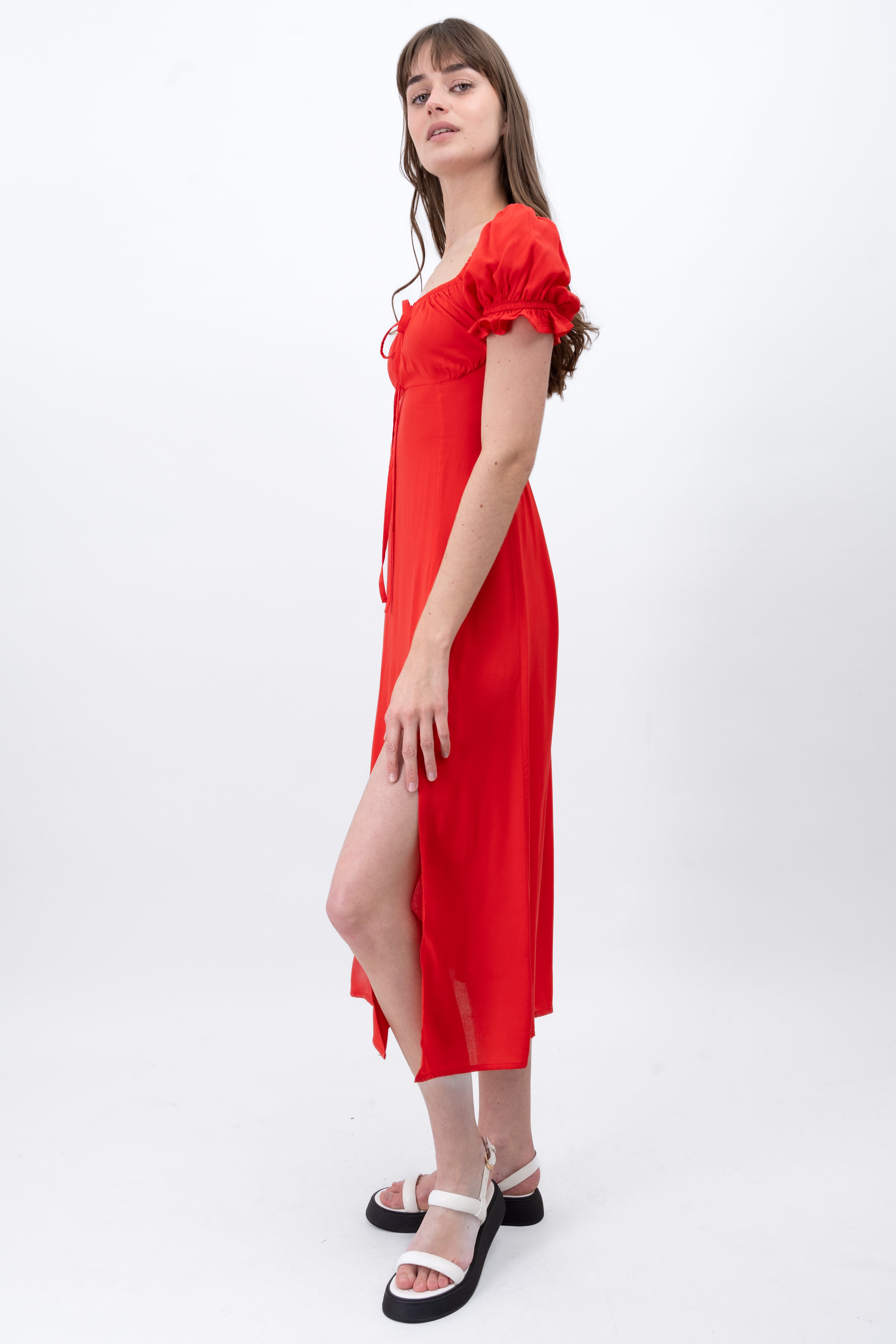 Bulled manga dress neckline RED