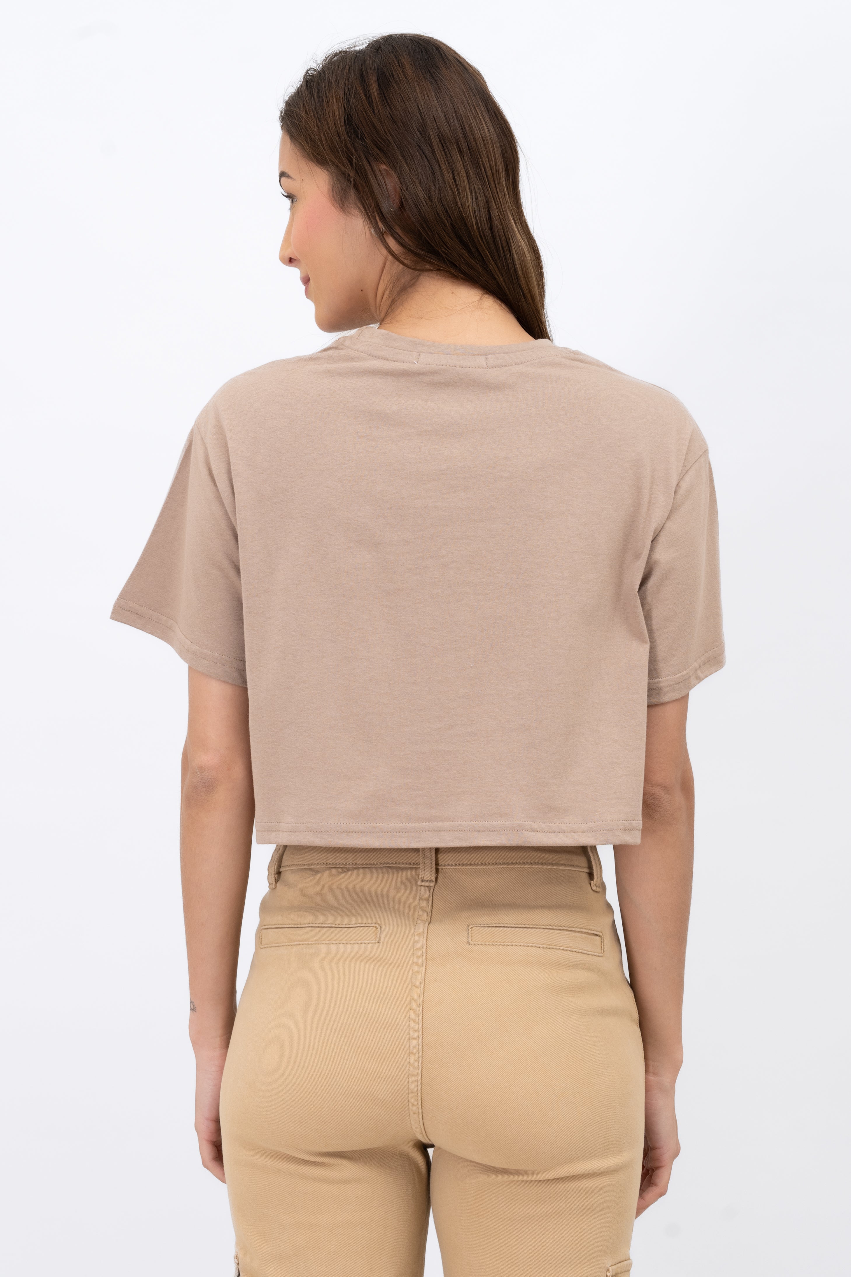 Playera Crop Miami BEIGE