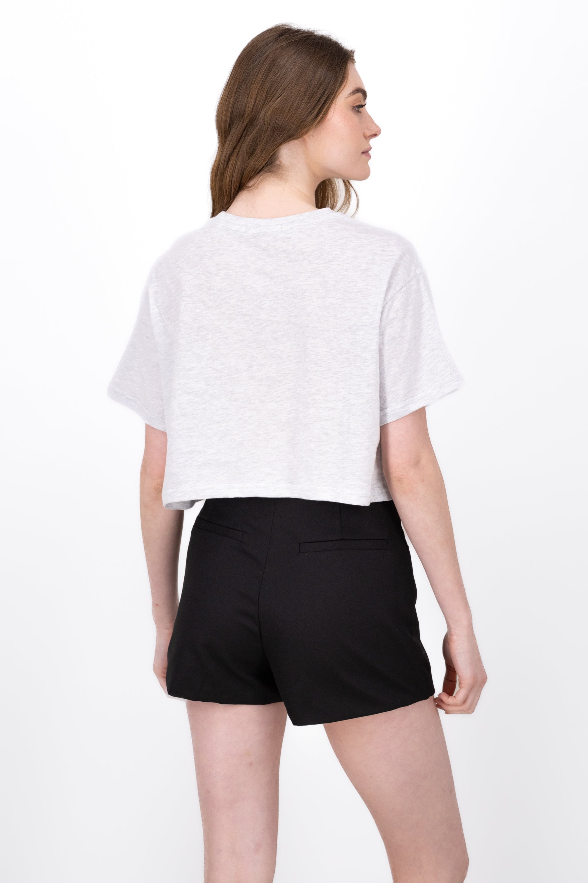 Playera Crop Miami GRIS JASPE