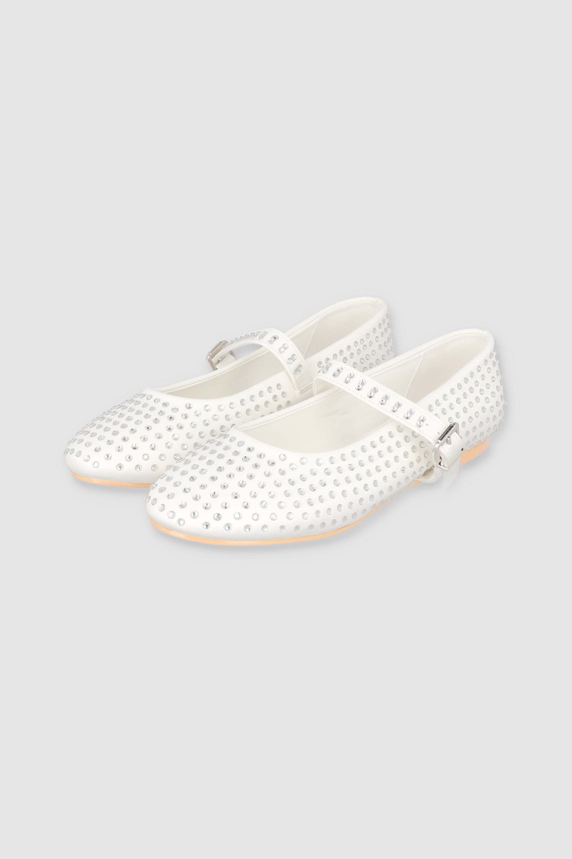 FLAT BRILLOS BALERINA BLANCO