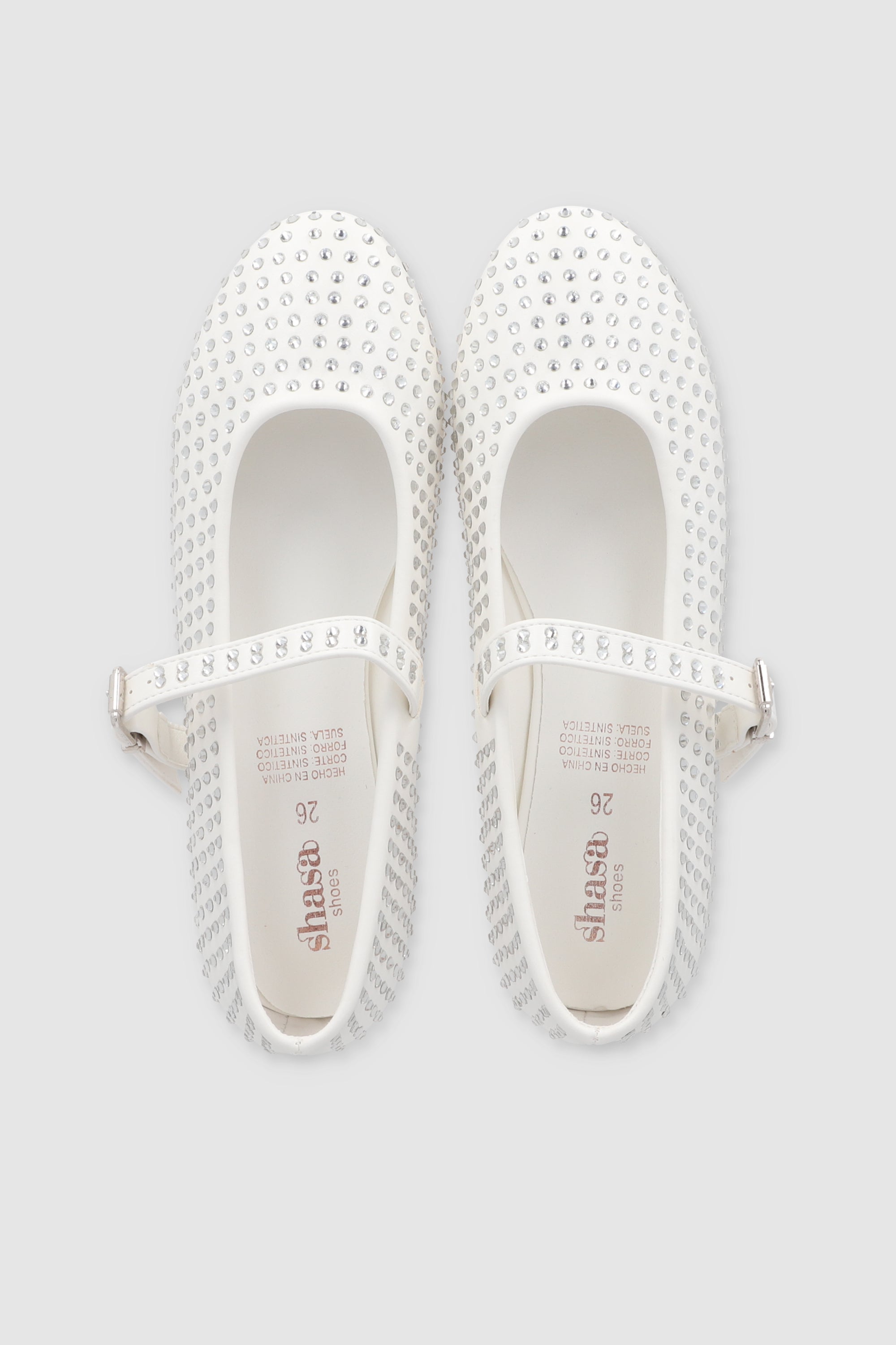 FLAT BRILLOS BALERINA BLANCO