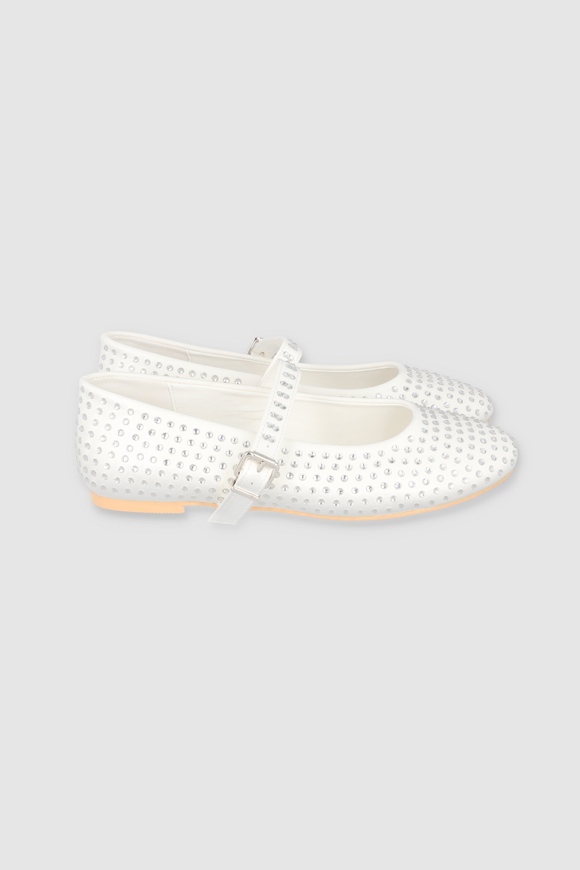 FLAT BRILLOS BALERINA BLANCO