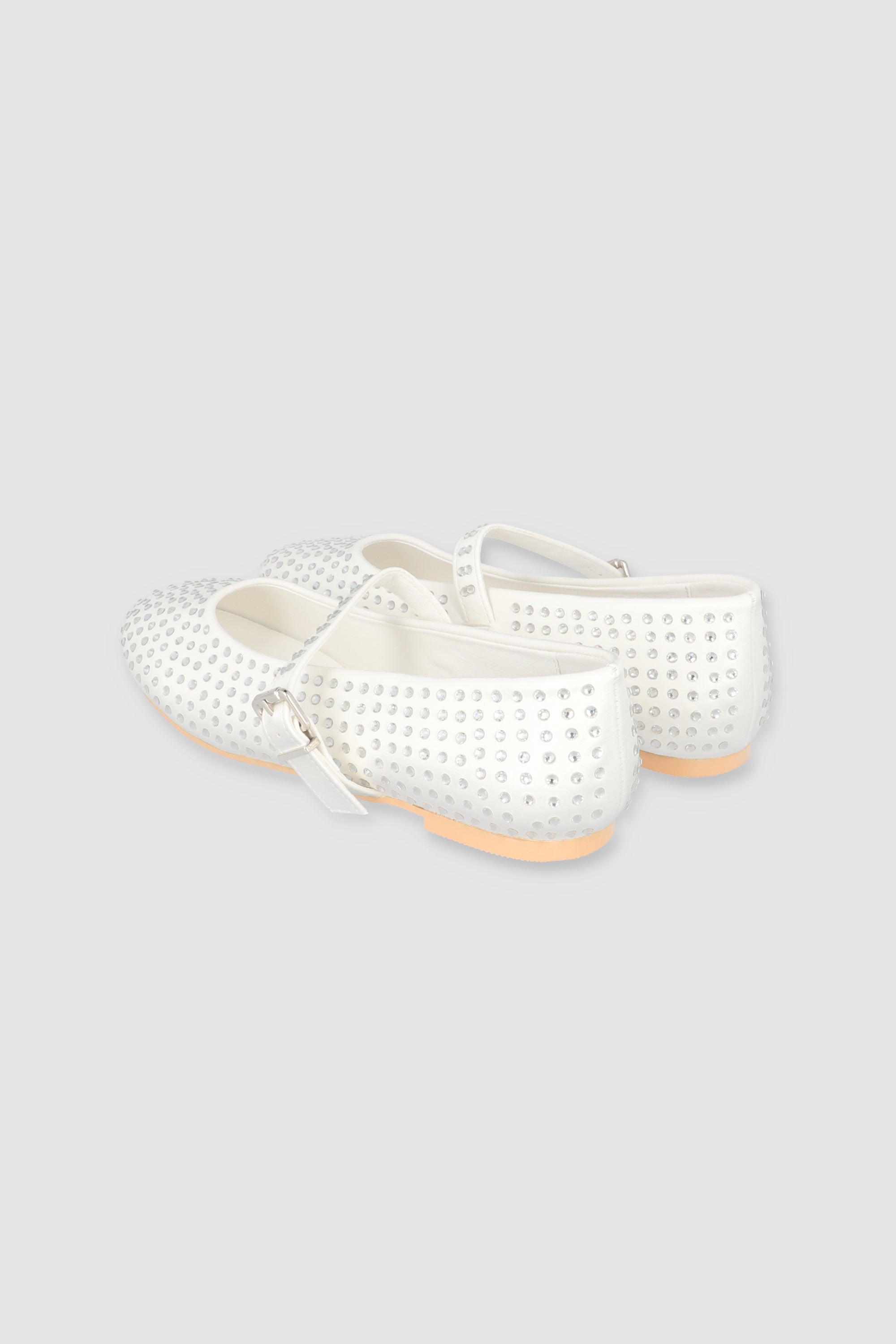 FLAT BRILLOS BALERINA BLANCO