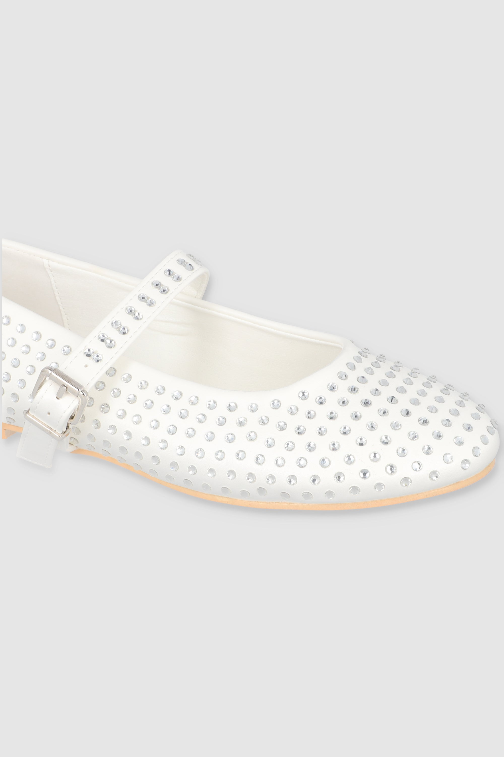 FLAT BRILLOS BALERINA BLANCO