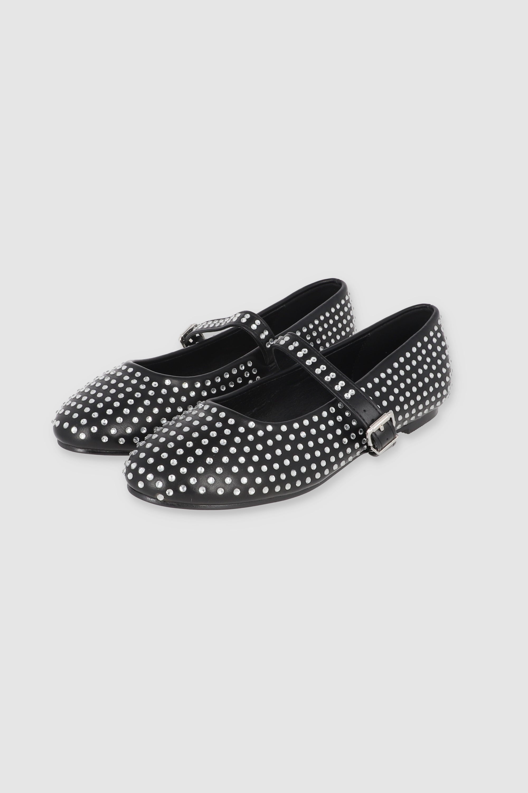 FLAT BRILLOS BALERINA NEGRO