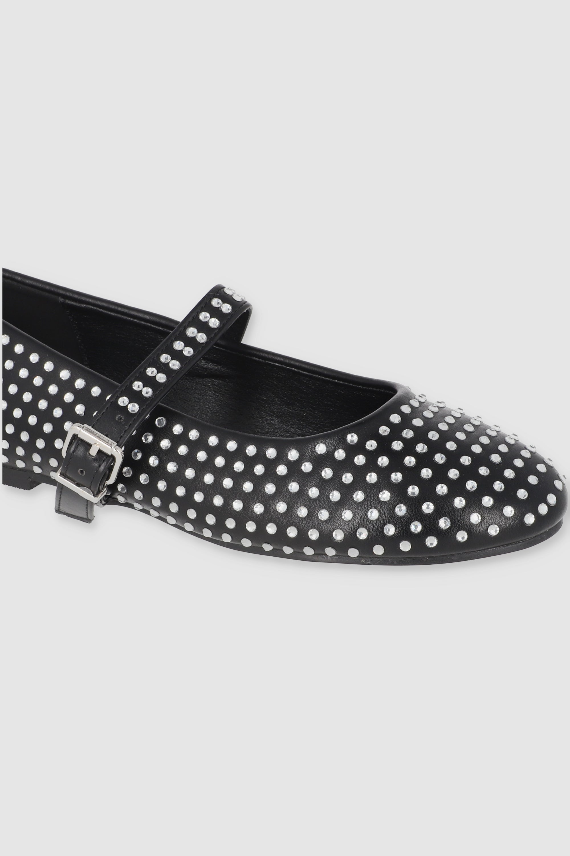 FLAT BRILLOS BALERINA NEGRO