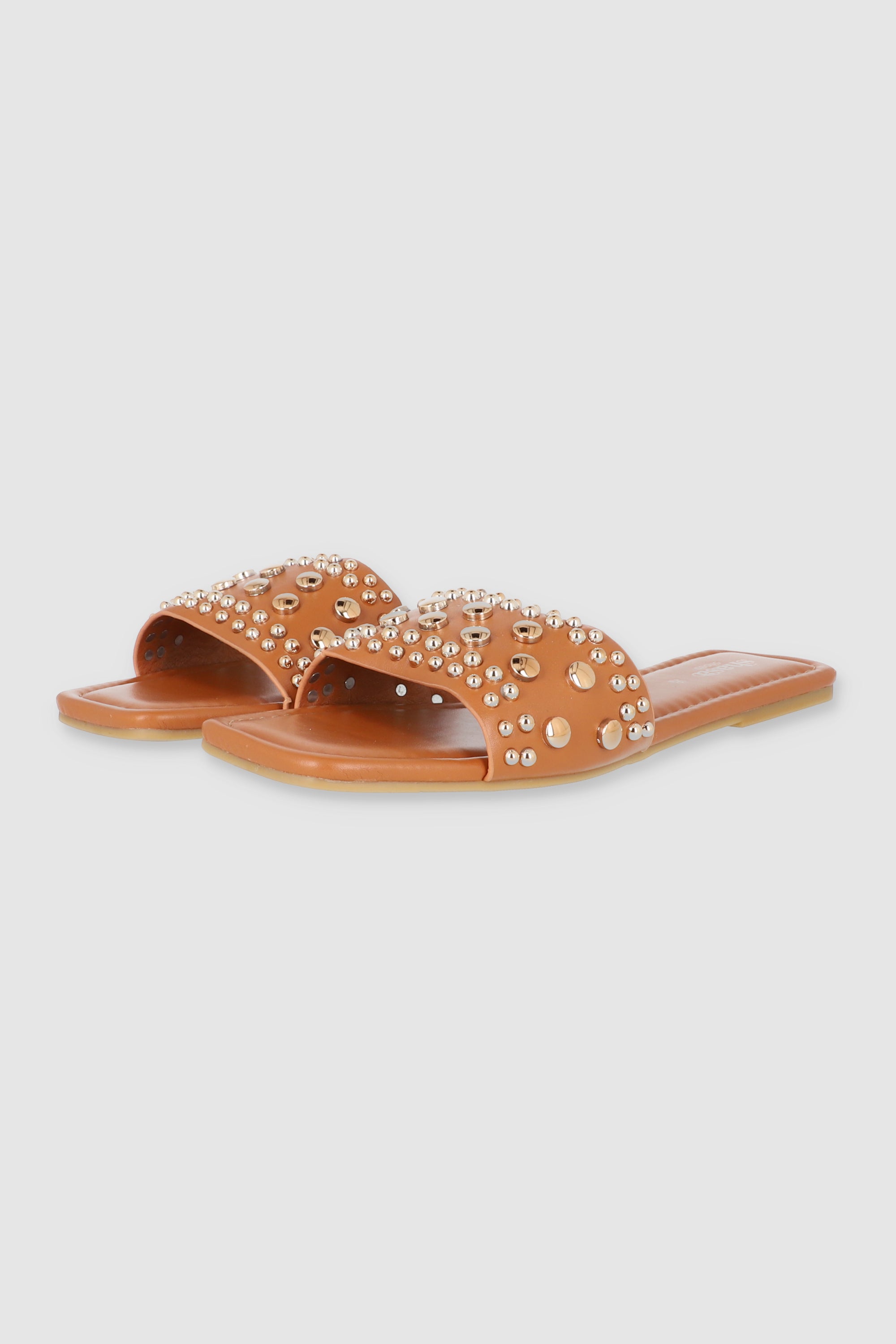 Sandalia Studs Pu CAMEL