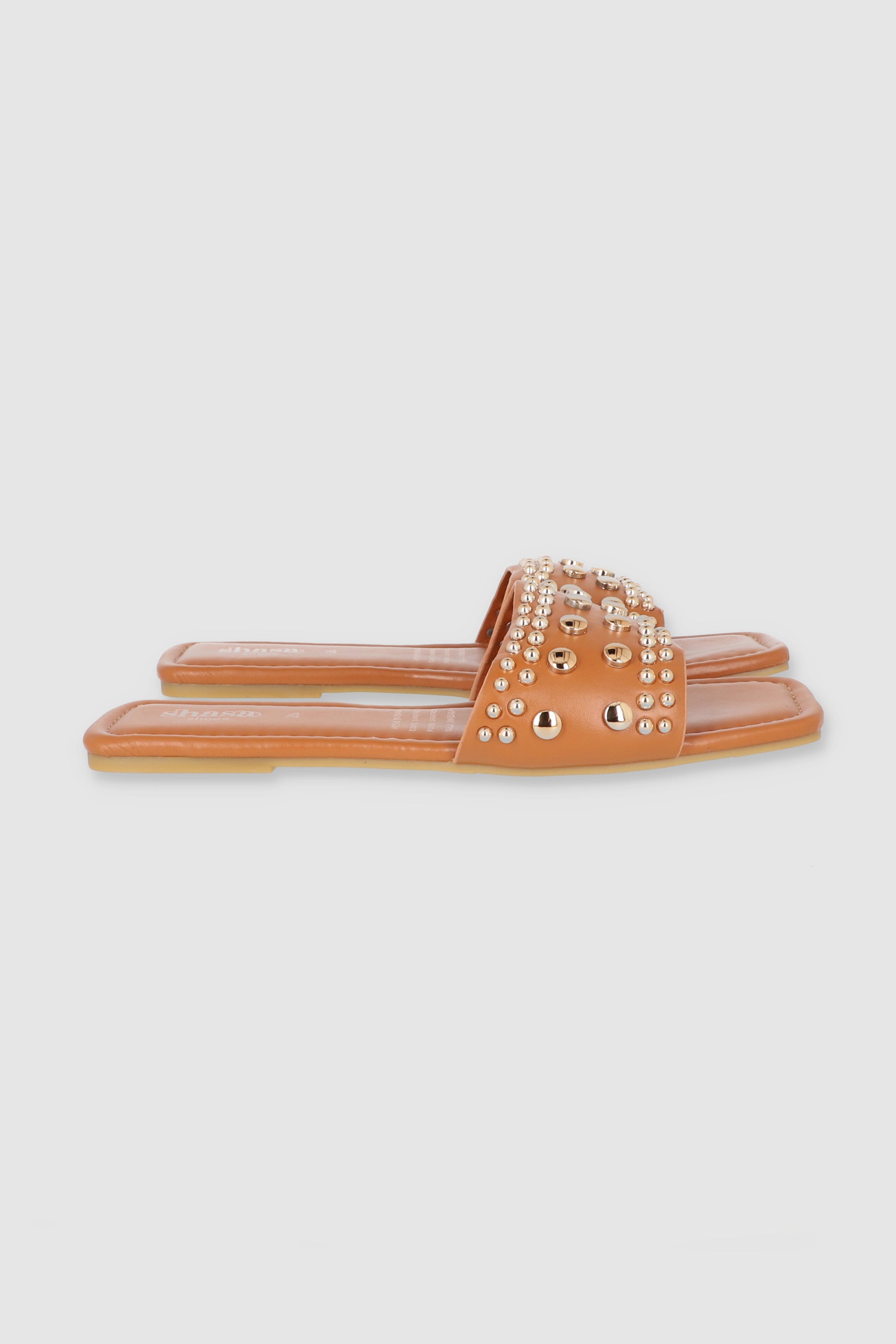 Sandalia Studs Pu CAMEL