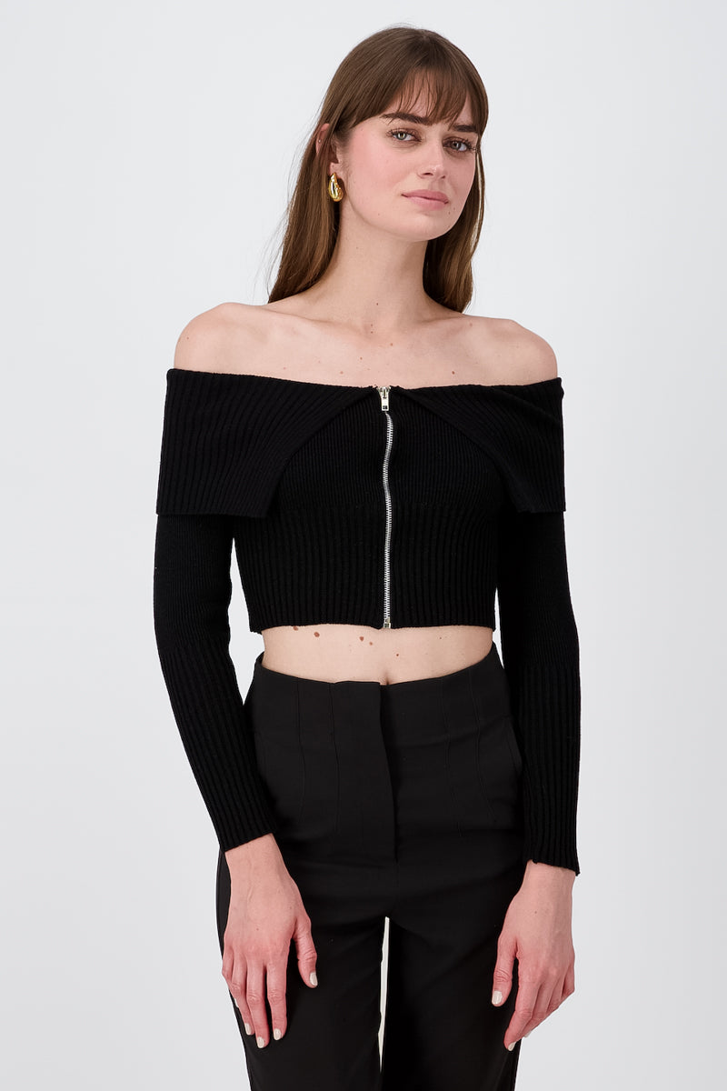 Long sleeve nose closure BLACK