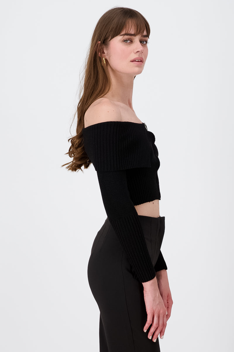 Long sleeve nose closure BLACK