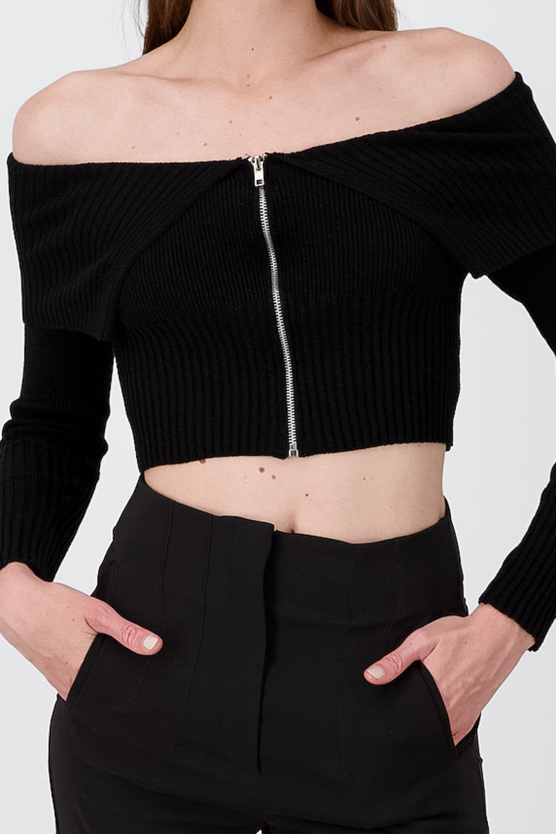 Long sleeve nose closure BLACK