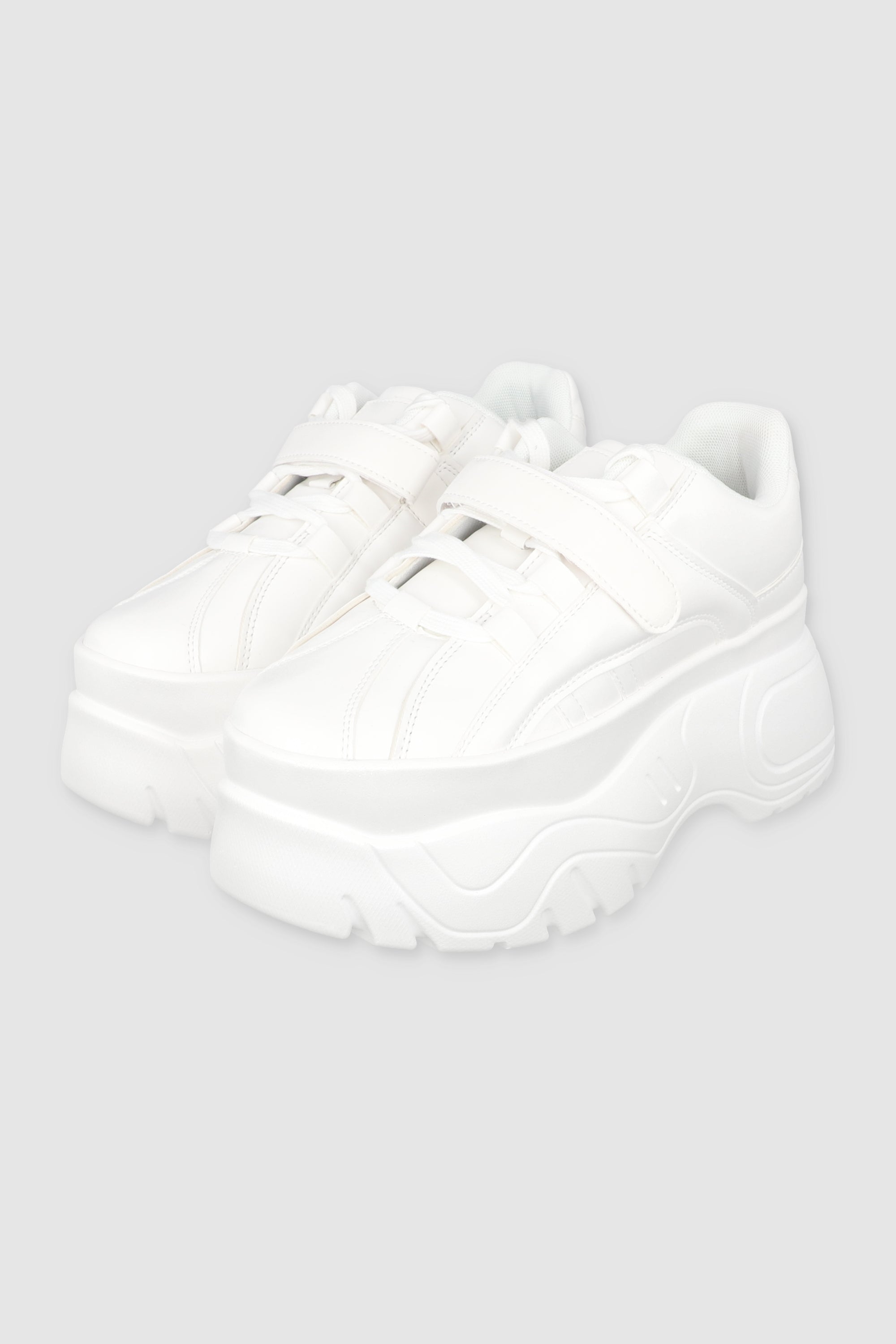 MEGA CHUNKY TENIS DETAIL VELCRO WHITE