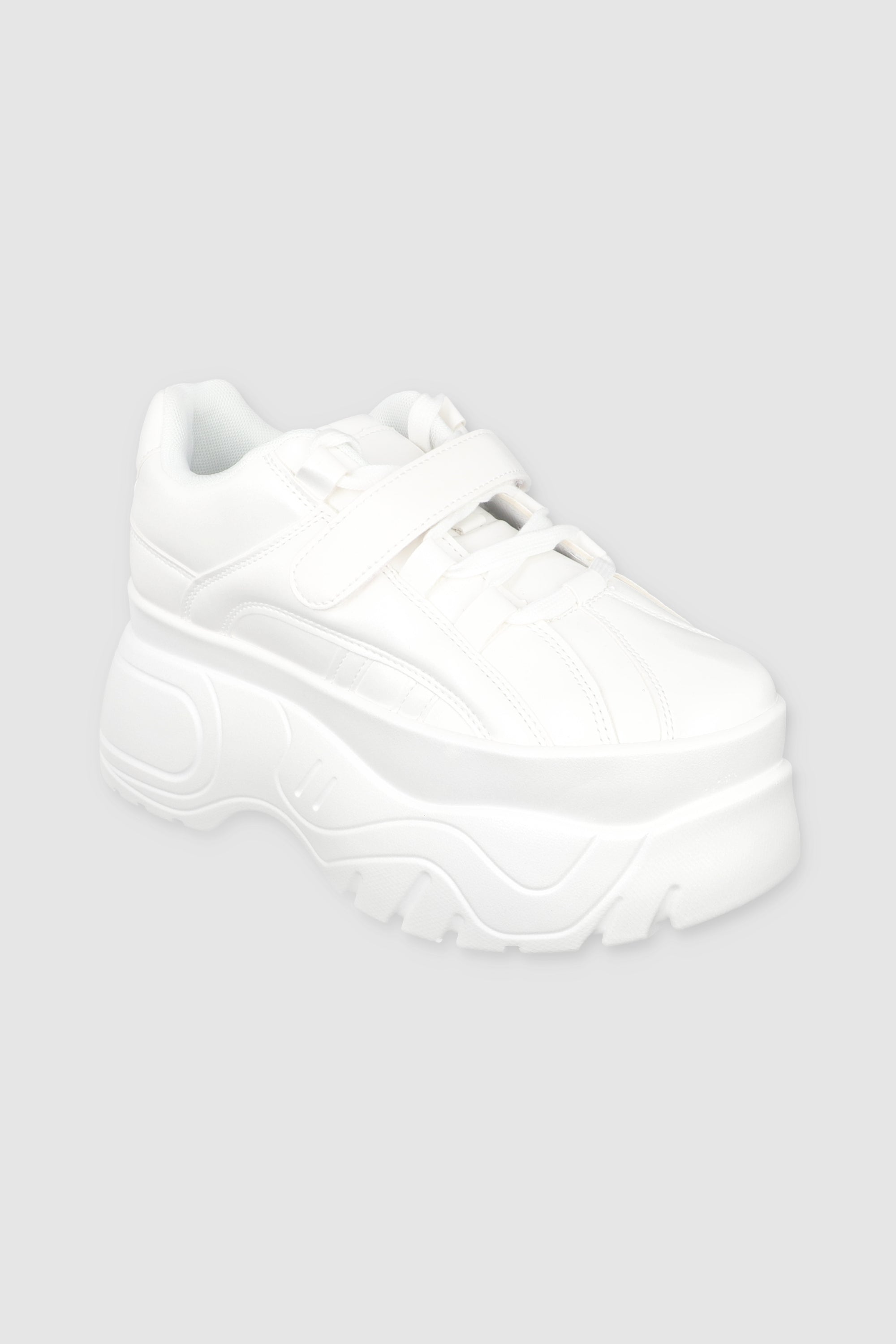 MEGA CHUNKY TENIS DETAIL VELCRO WHITE