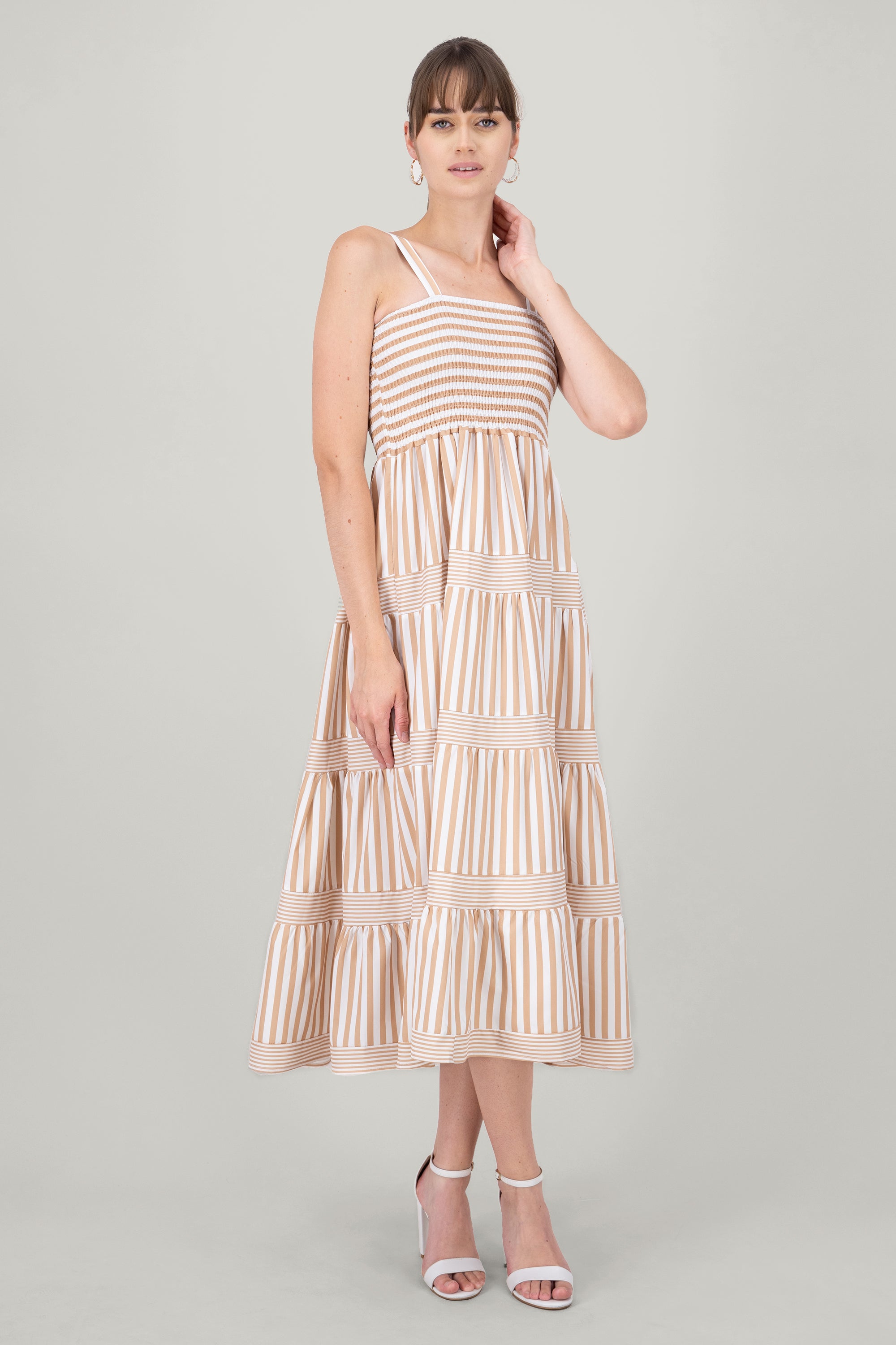 Maxi Olanes Rayas dress SAND