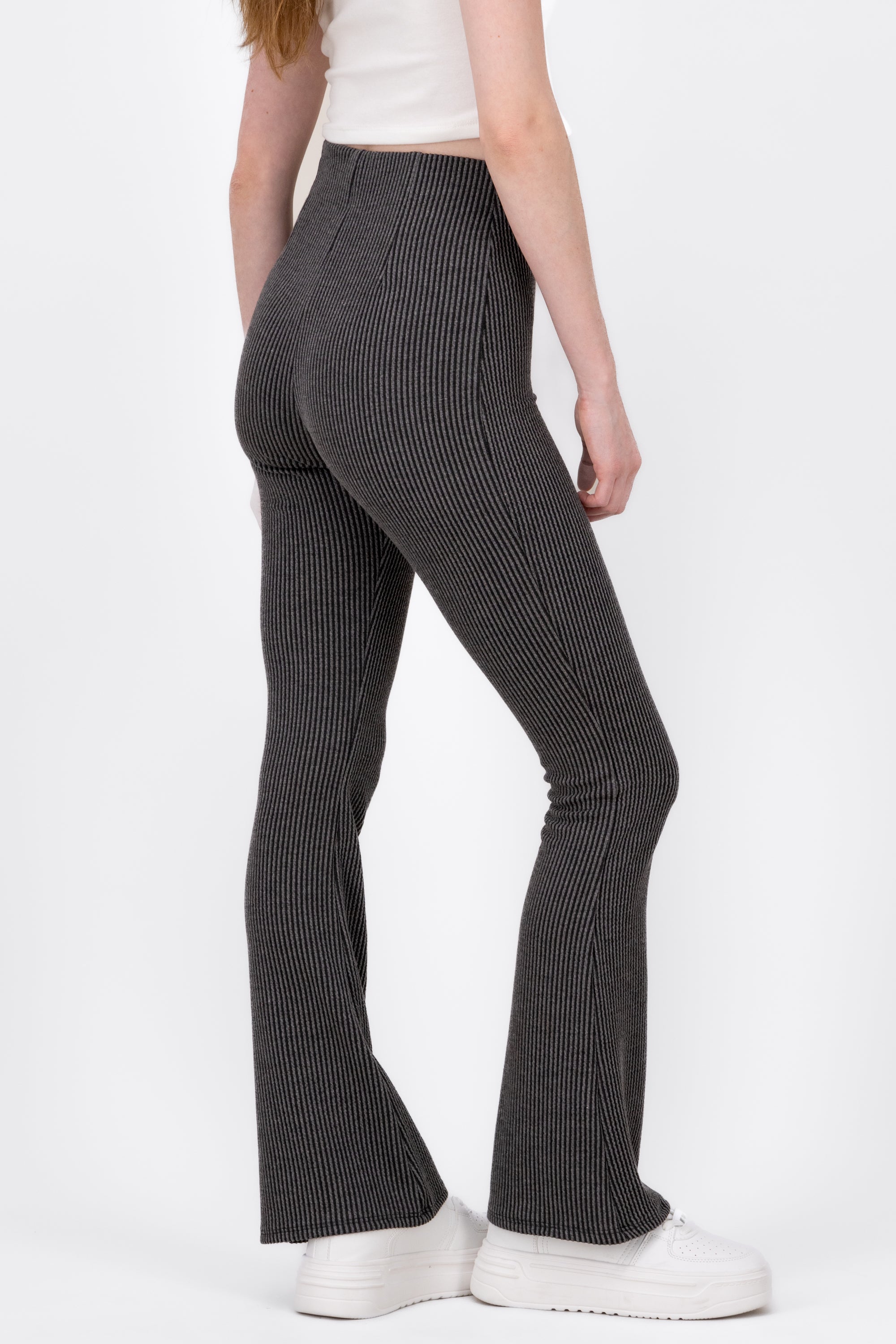 Pantalon Flare Textura GRIS OBSCURO