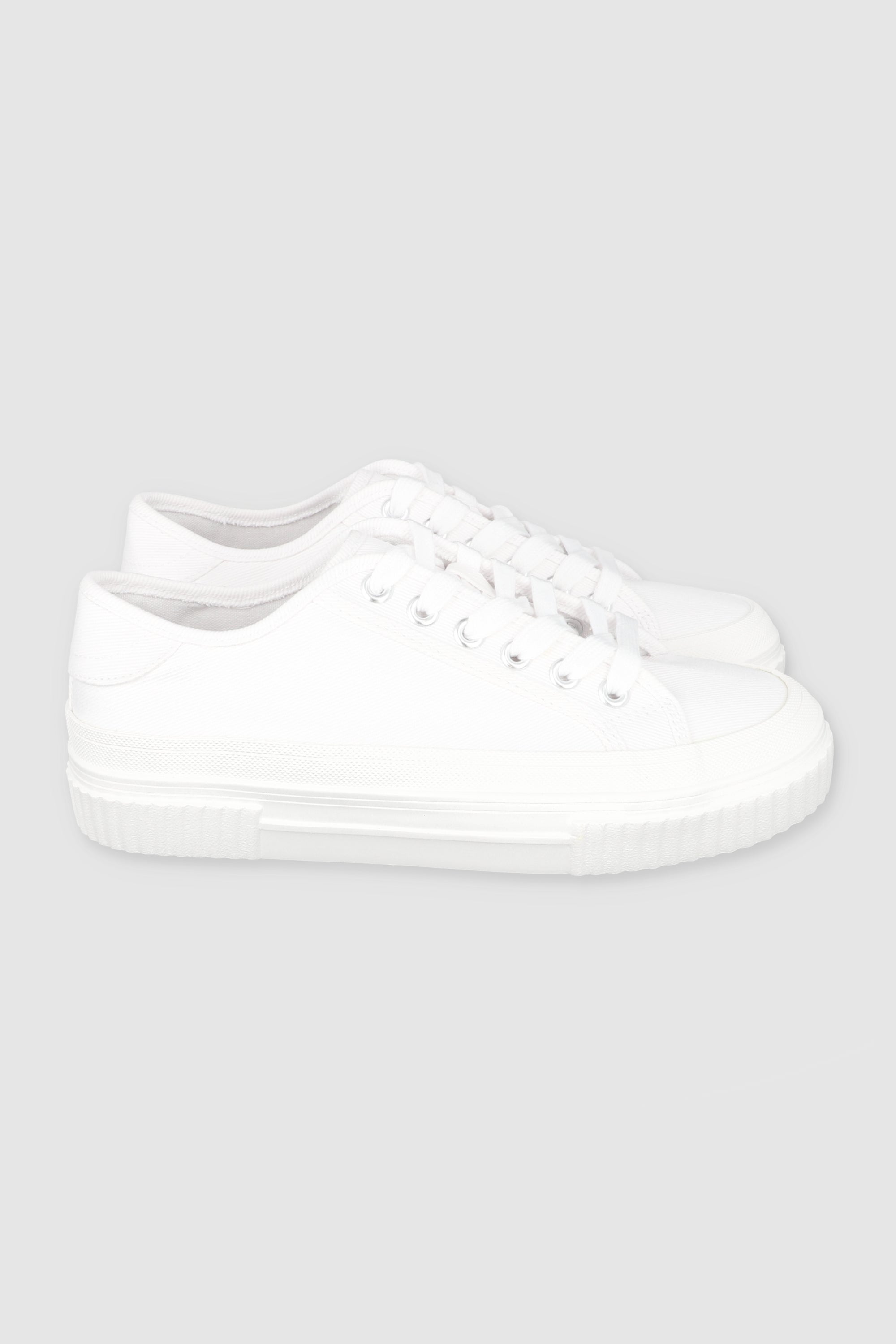 Basic Tennis Canvas Cortes WHITE