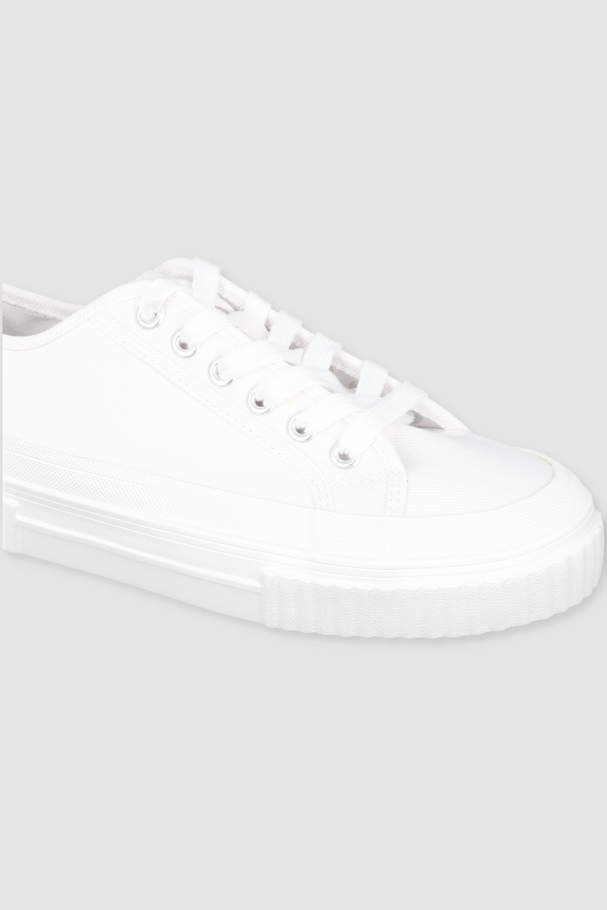 Basic Tennis Canvas Cortes WHITE