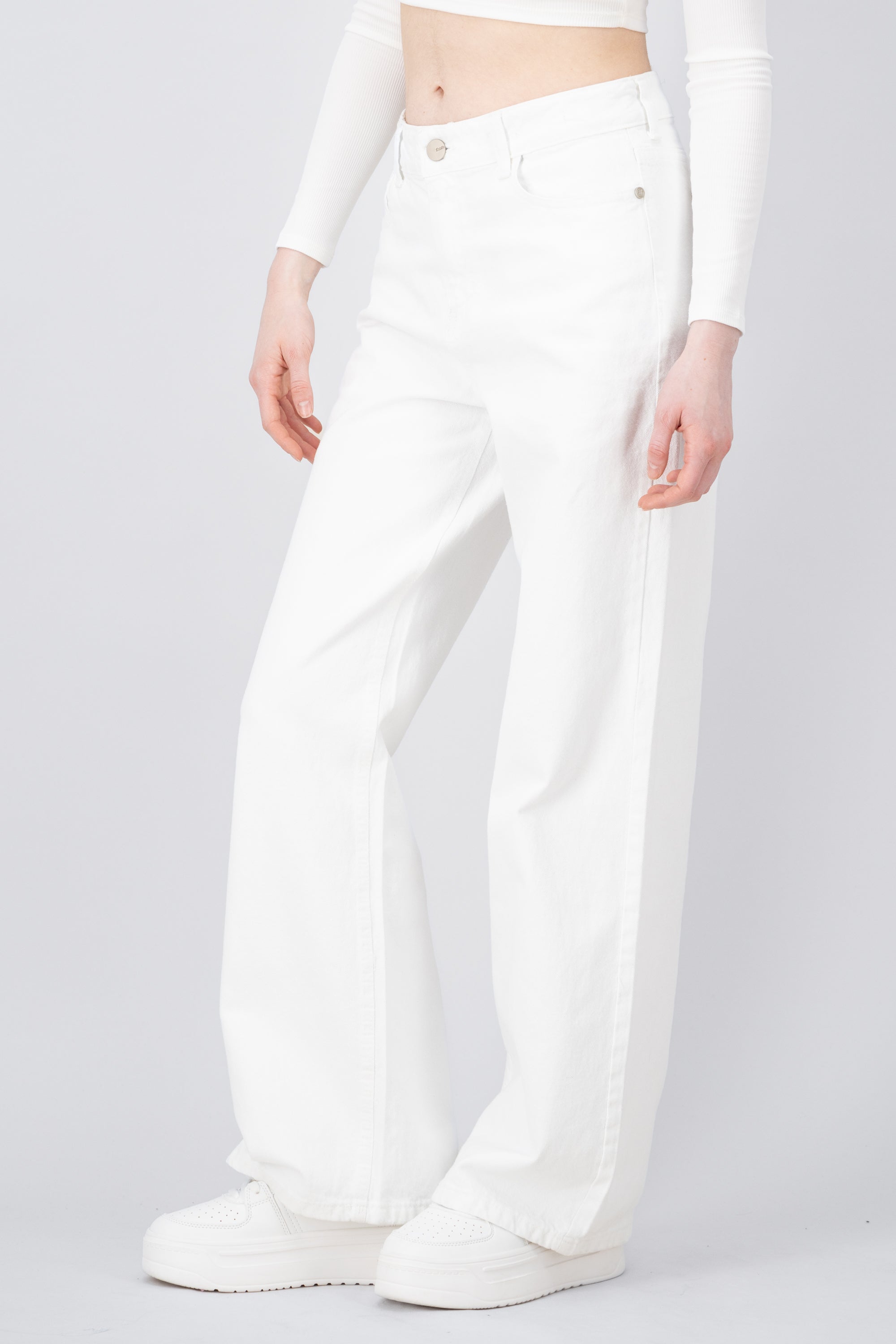 Basic wide legs WHITE