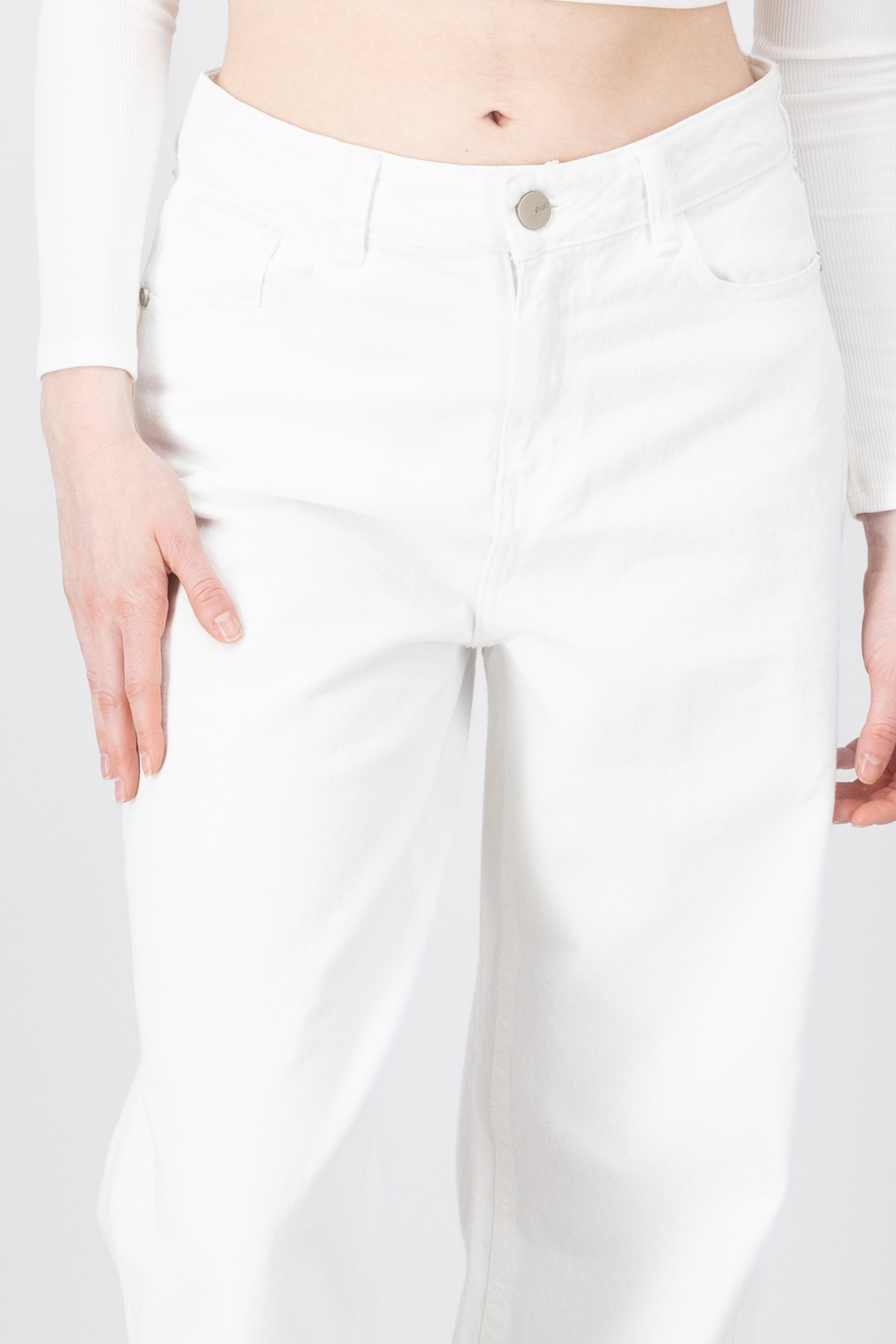 Basic wide legs WHITE