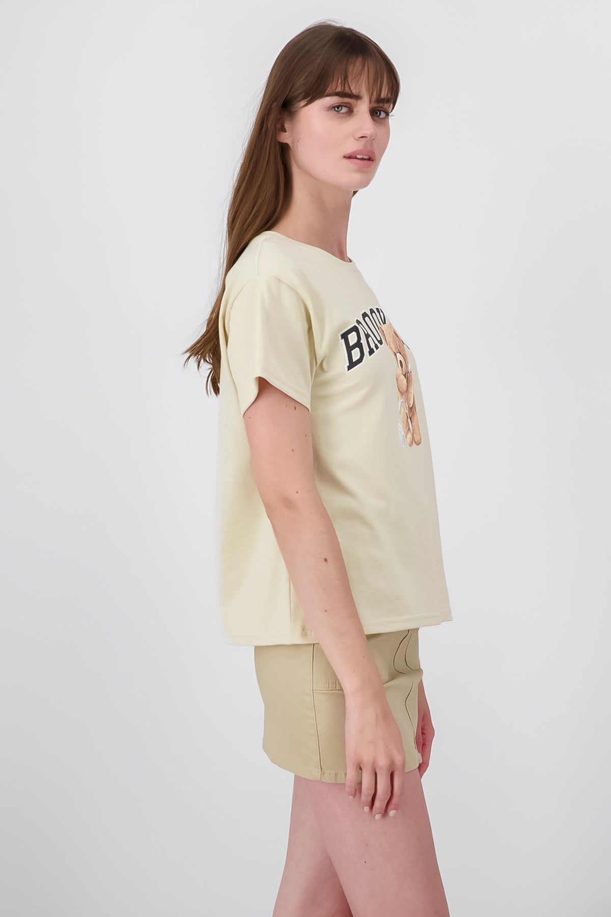 Short manga shirt Brooklyn BEIGE