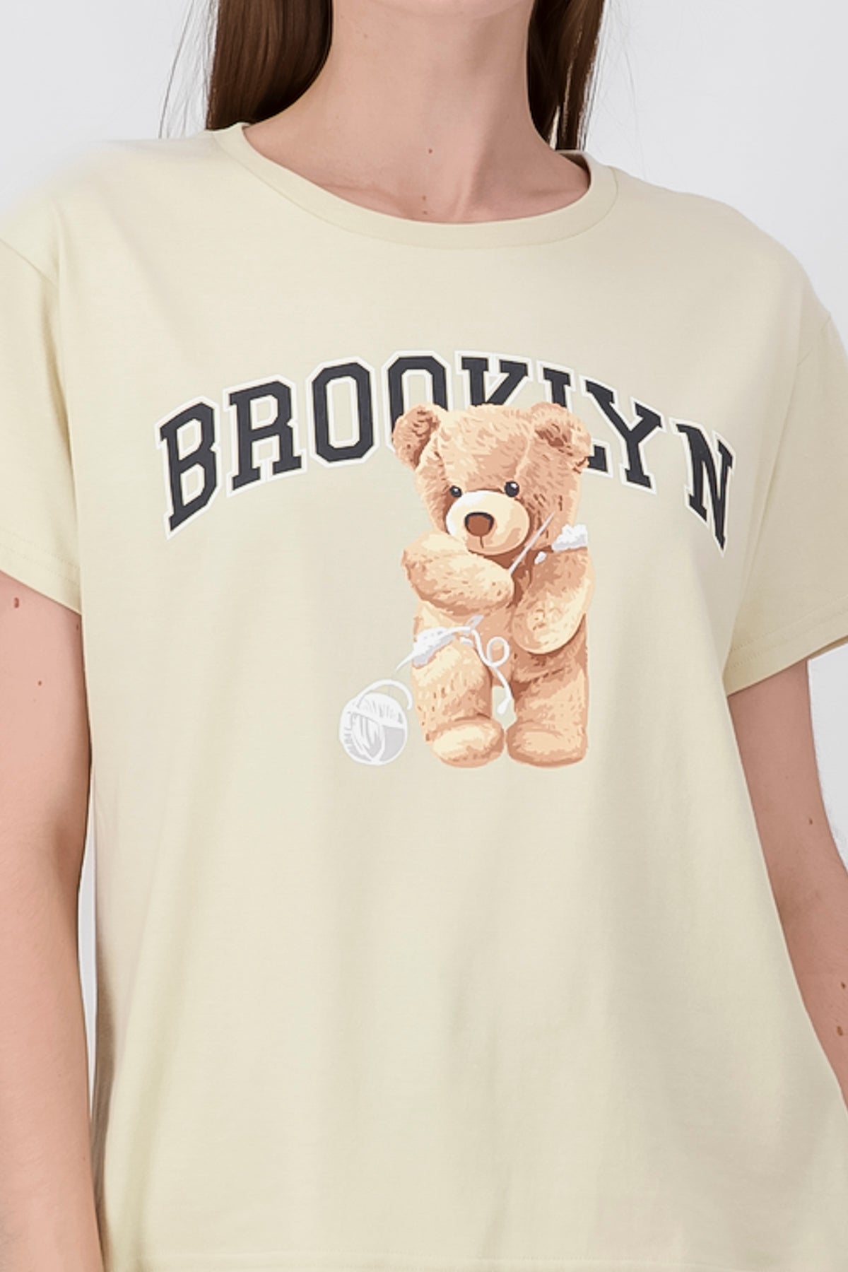 Short manga shirt Brooklyn BEIGE