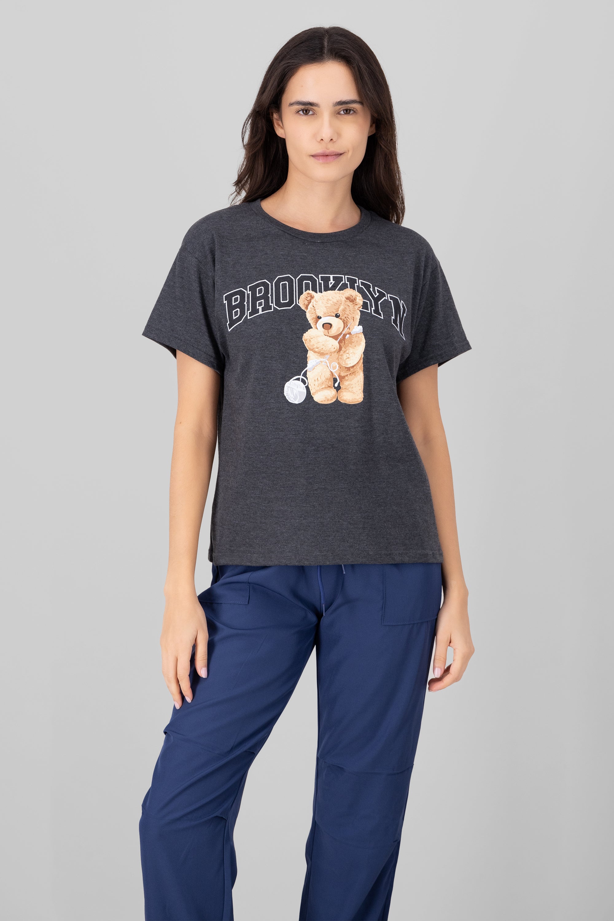 Short manga shirt Brooklyn Dark gray